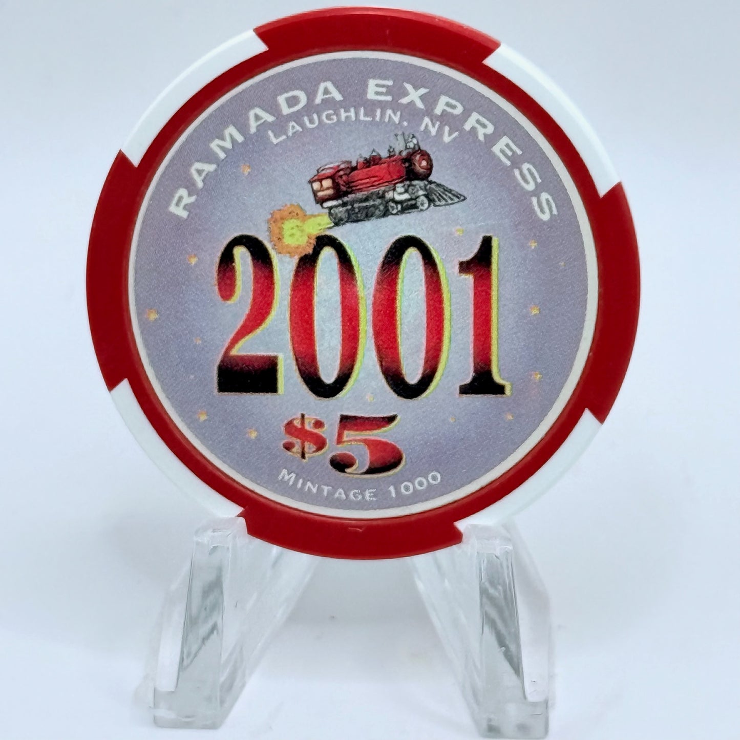 Ramada Express Laughlin Nevada 2001 LE $5 Casino Chip V6566
