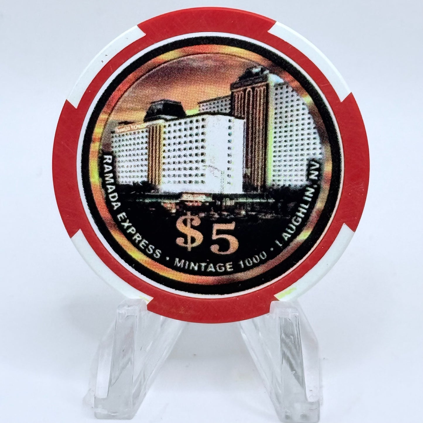 Ramada Express Laughlin Nevada 2005 'Veteran's Day' LE $5 Casino Chip