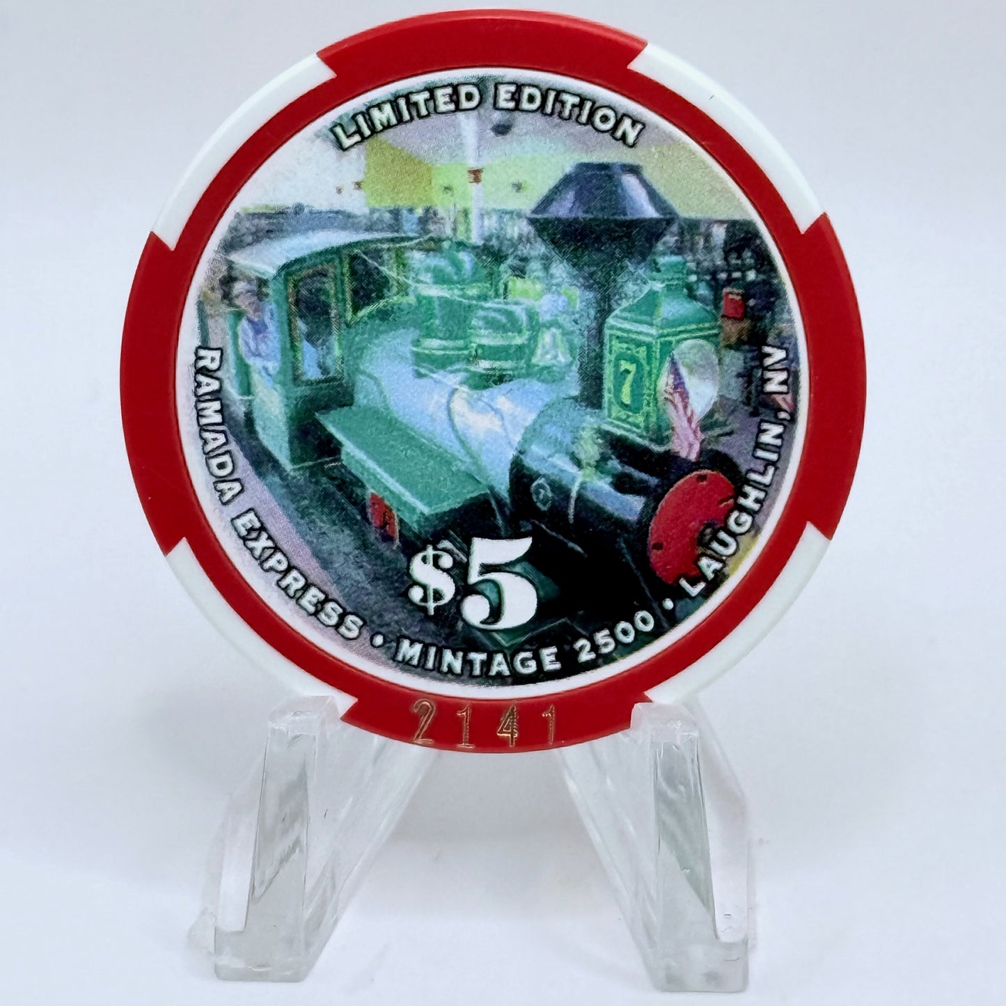 Ramada Express Laughlin Nevada 2003 'St. Patrick's Day' LE $5 Casino Chip E3719