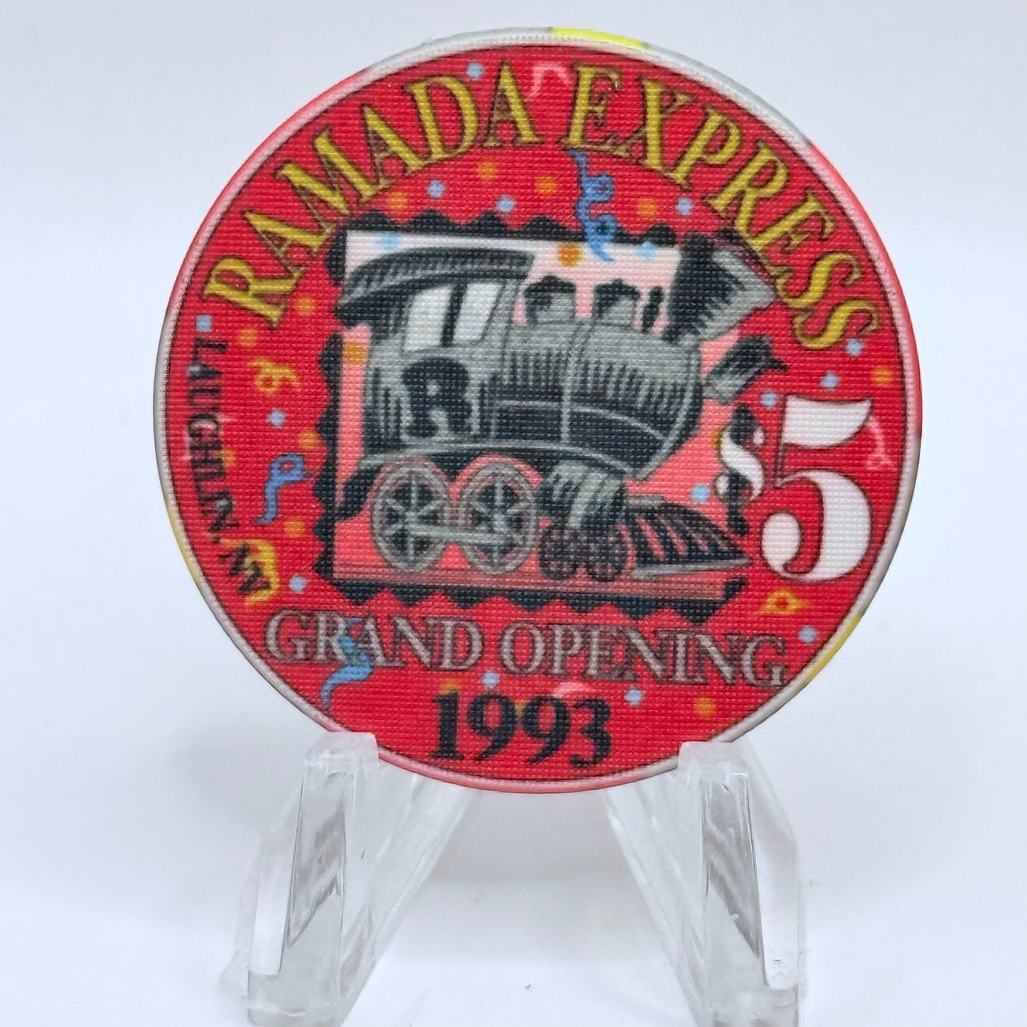 Ramada Express Laughlin Nevada 1993 'Grand Opening' LE $5 Casino Chip N7786