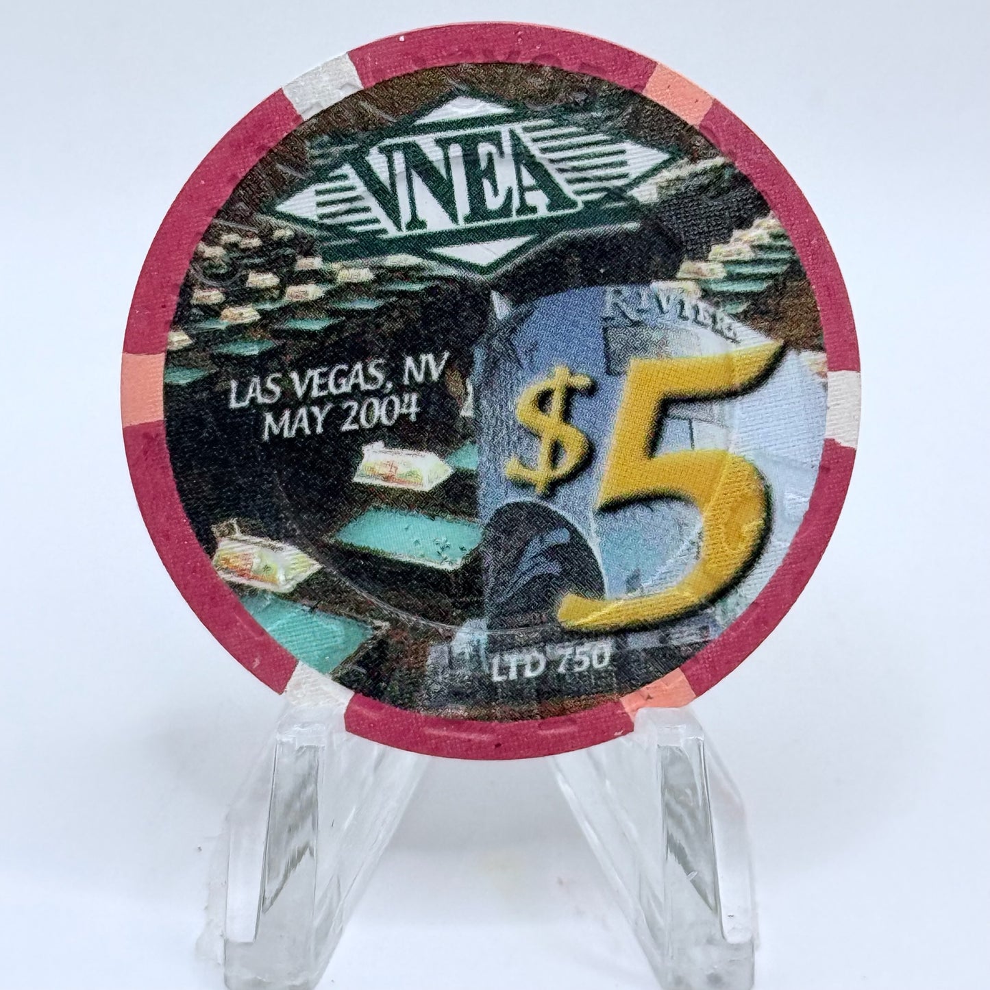 Riviera Las Vegas Nevada 2004 'VNEA' LE $5 Casino Chip E3964