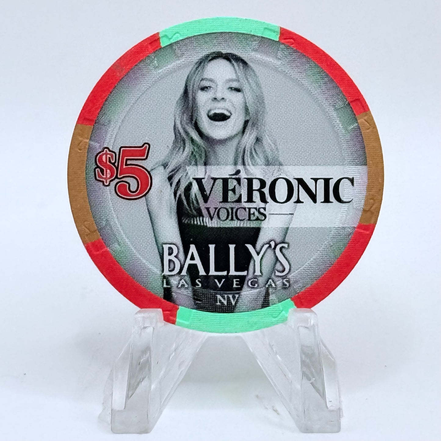 Bally's Las Vegas Nevada 2013 'Veronic Voices' LE $5 Casino Chip D1312