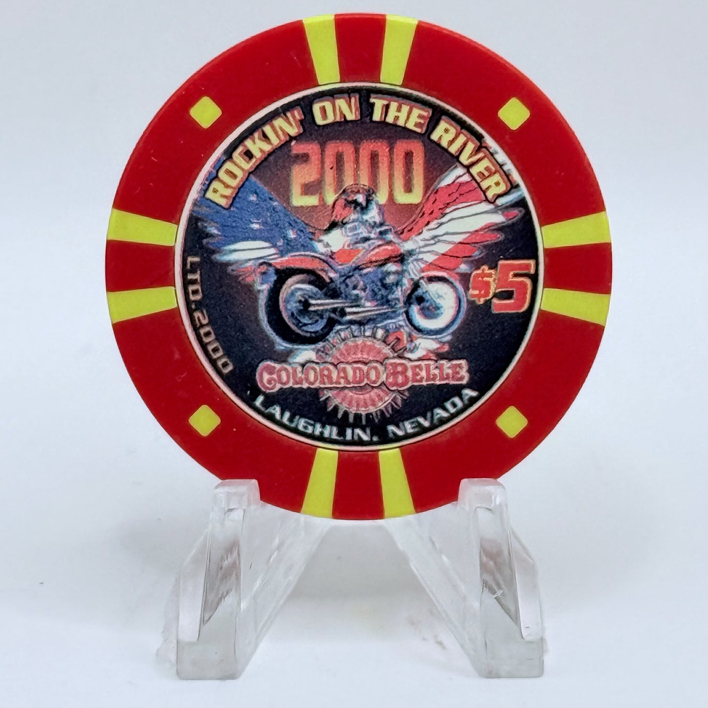 Colorado Belle Laughlin Nevada 2000 'Spring Run' LE $5 Casino Chip V3918