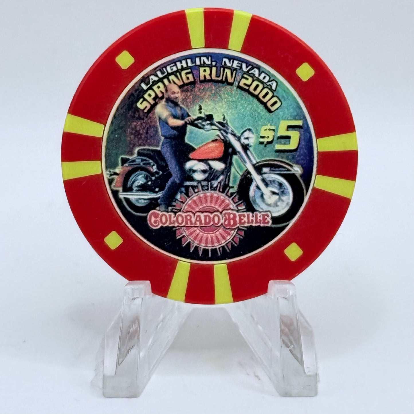 Colorado Belle Laughlin Nevada 2000 'Spring Run' LE $5 Casino Chip V3918