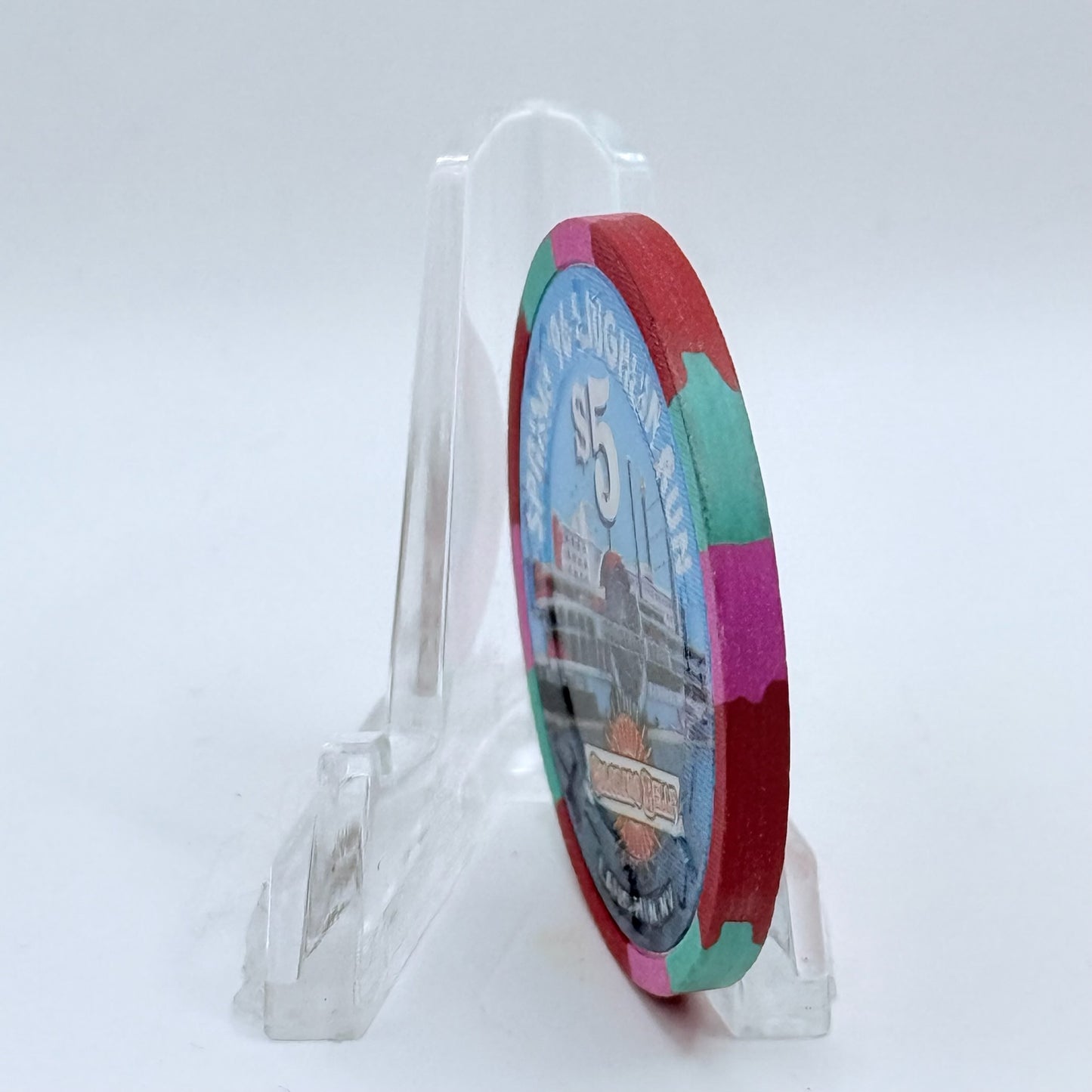 Colorado Belle Laughlin Nevada 1996 'Spring 96' Laughlin Run' LE $5 Casino Chip N8107