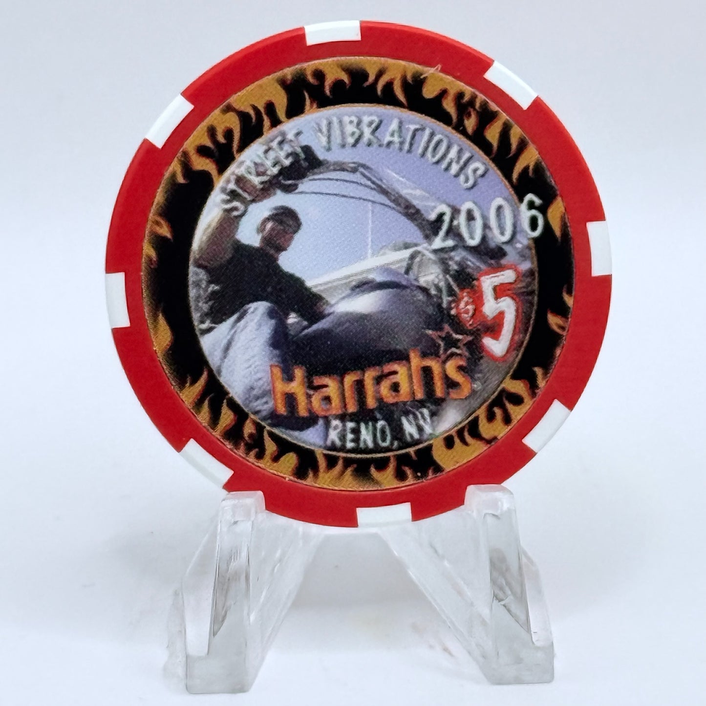 Harrah's Reno Nevada 2006 'Street Vibrations Series' LE $5 Casino Chip E5738