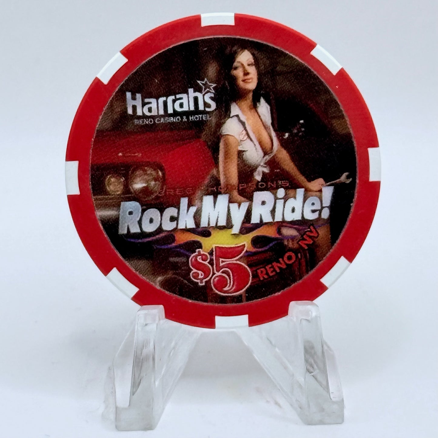 Harrah's Reno Nevada 2006 'Rock My Ride' LE $5 Casino Chip E5737