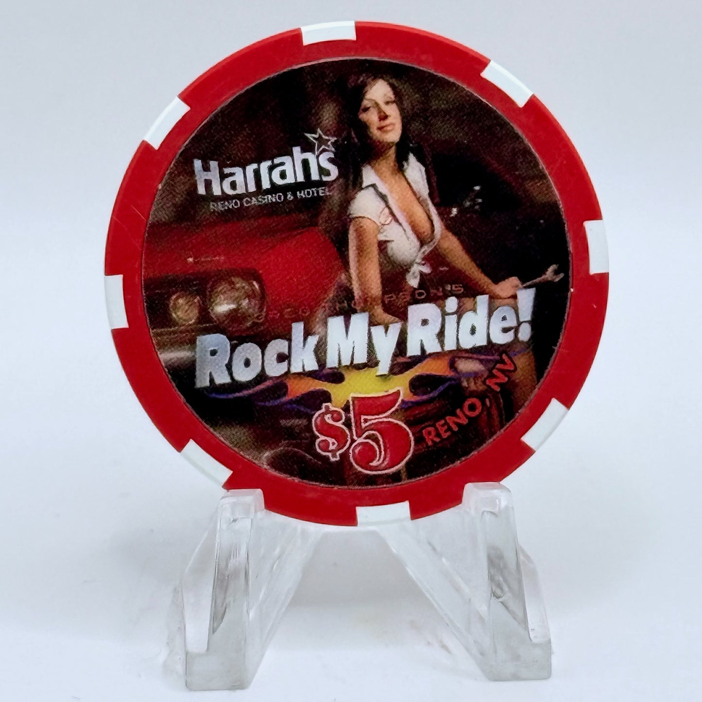 Harrah's Reno Nevada 2006 'Rock My Ride' LE $5 Casino Chip E5737