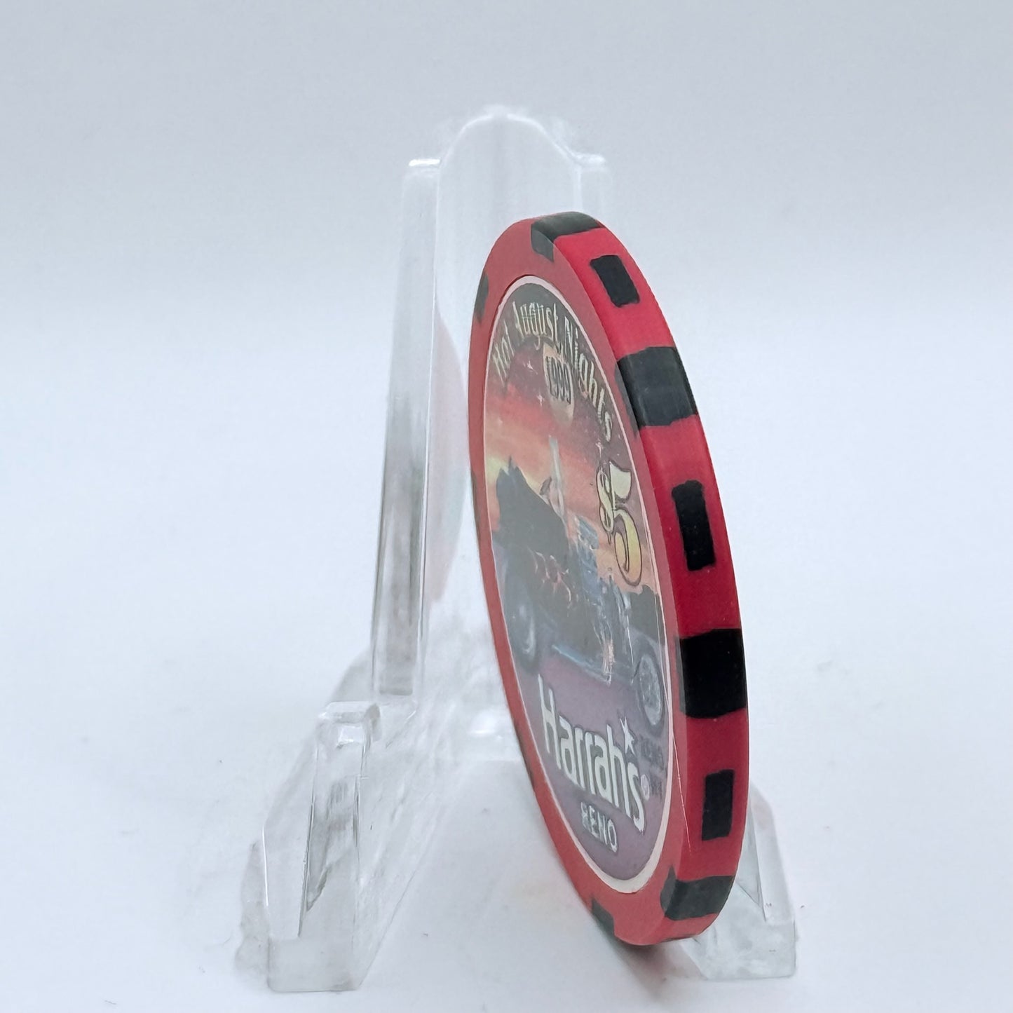 Harrah's Reno Nevada 1999 'Hot August Nights' LE $5 Casino Chip V4480