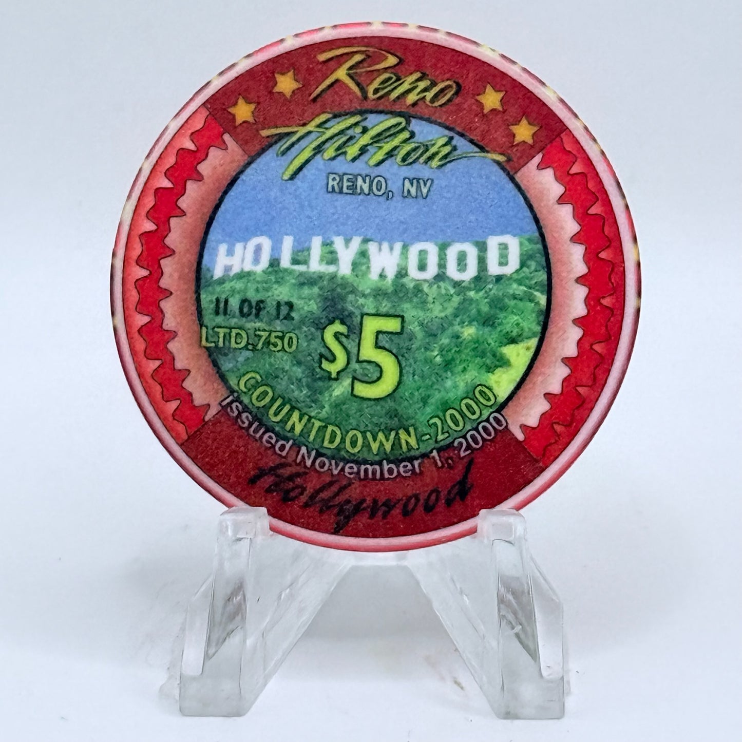 Hilton Resort Reno Nevada 1999 Series 1 LE $5 Casino Chip V4560
