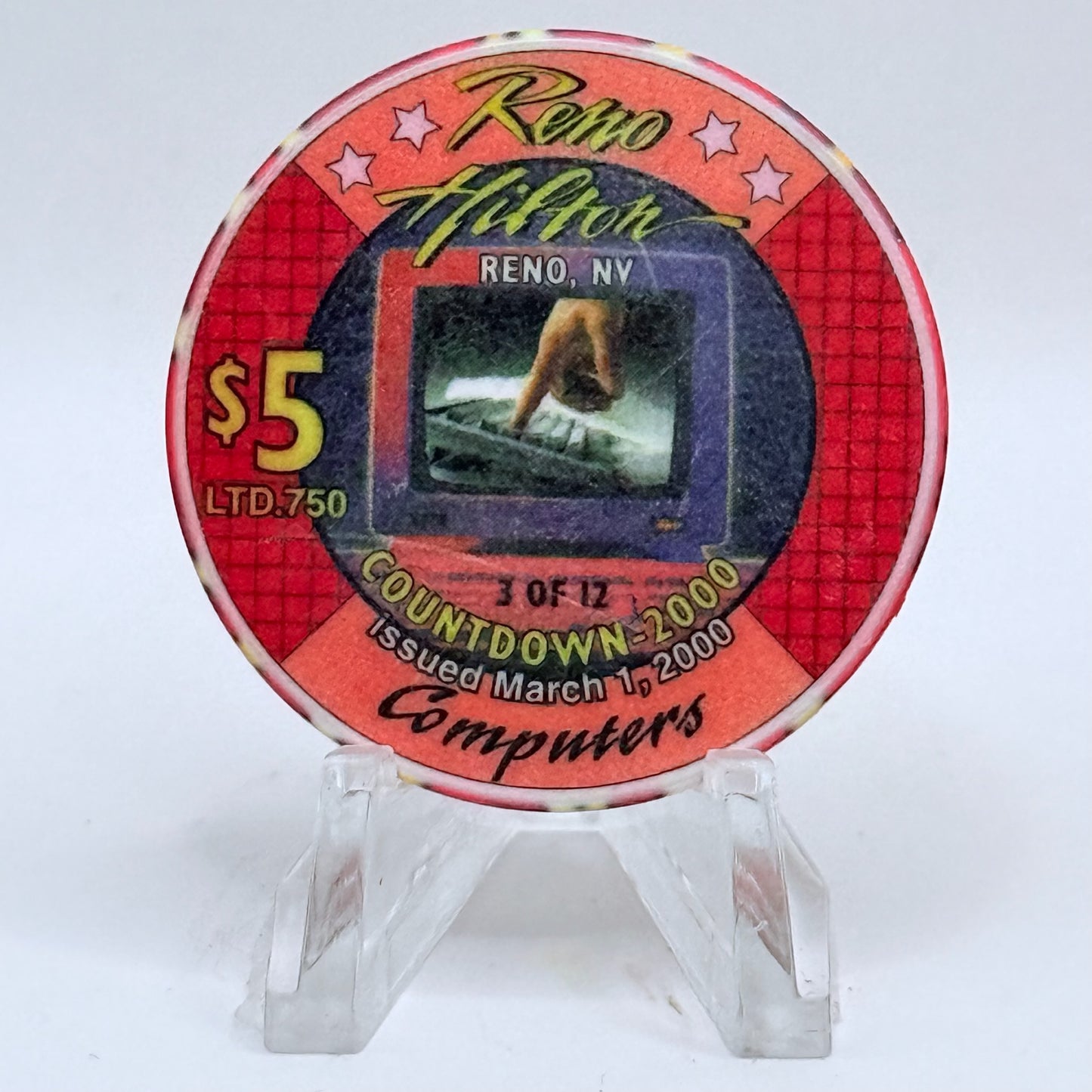 Hilton Resort Reno Nevada 1999 Series 1 LE $5 Casino Chip V4568