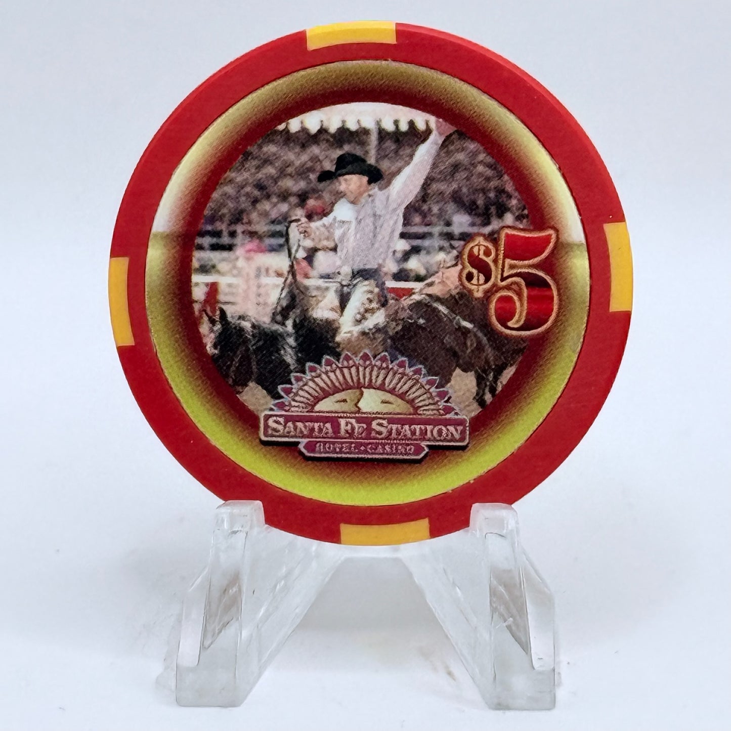 Santa Fe Station Las Vegas Nevada 2005 'Rodeo' LE $5 Casino Chip E8357