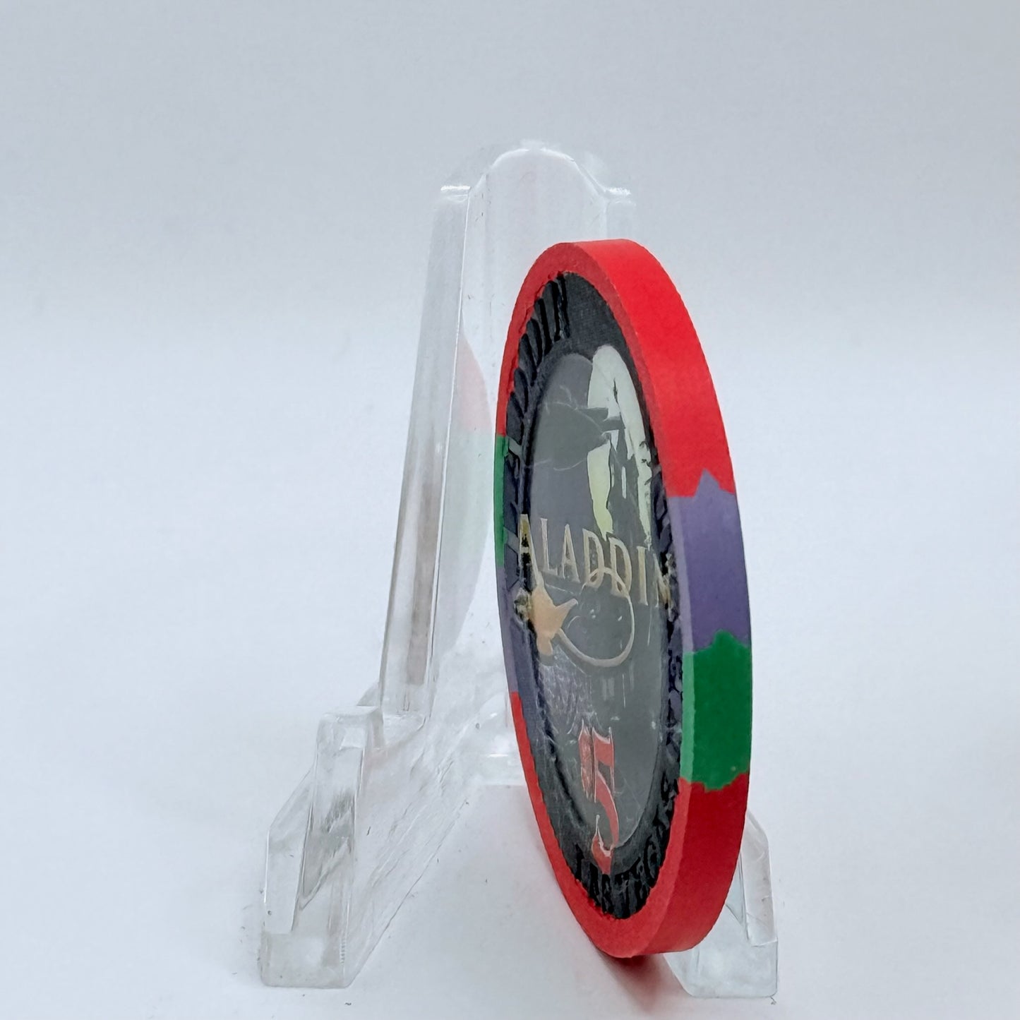 Aladdin Resort & Casino Las Vegas Nevada 2002 'Boogieman's Ball - Halloween' LE $5 Casino Chip E0013