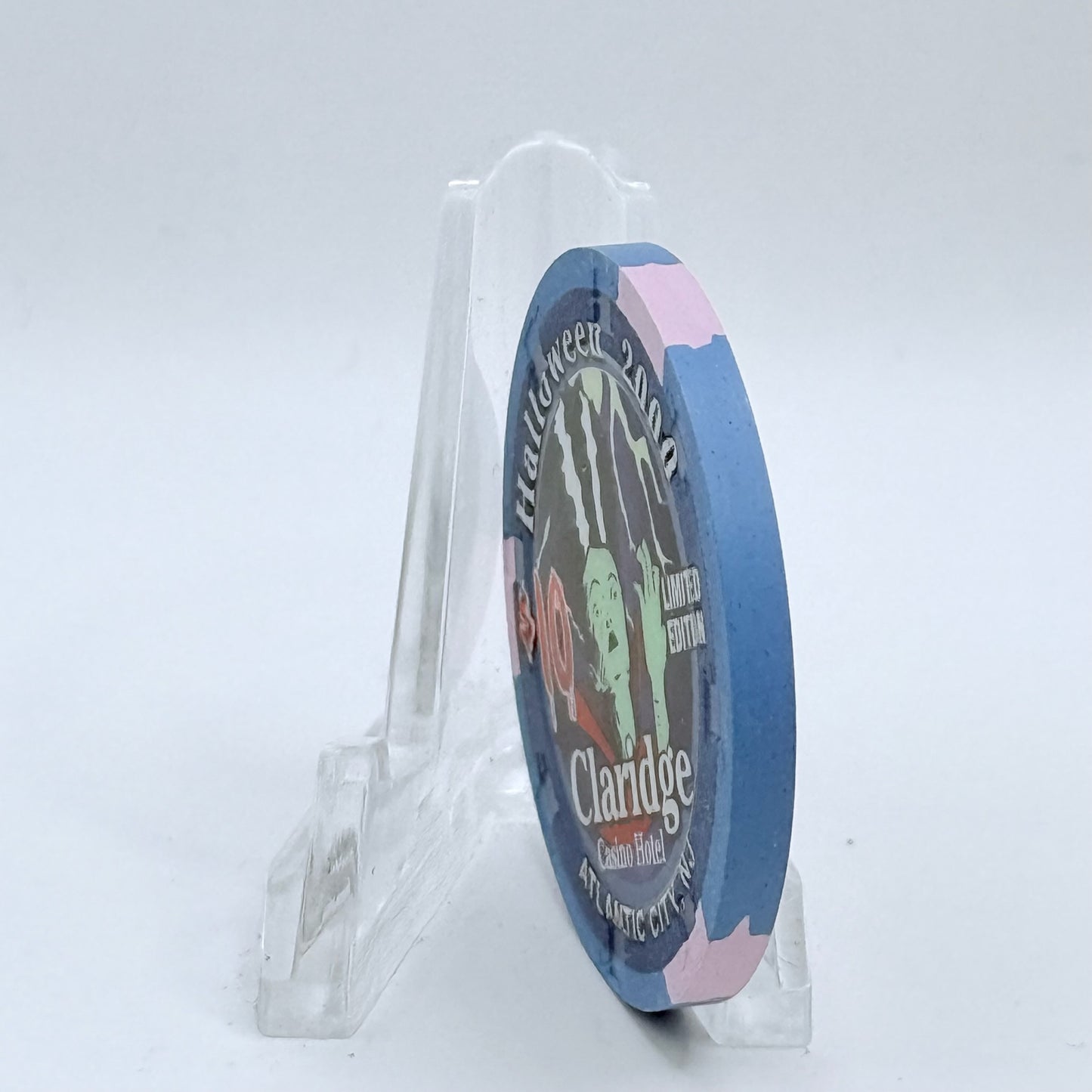 Claridge Atlantic City New Jersey 2000 'Halloween' LE $10 Casino Chip