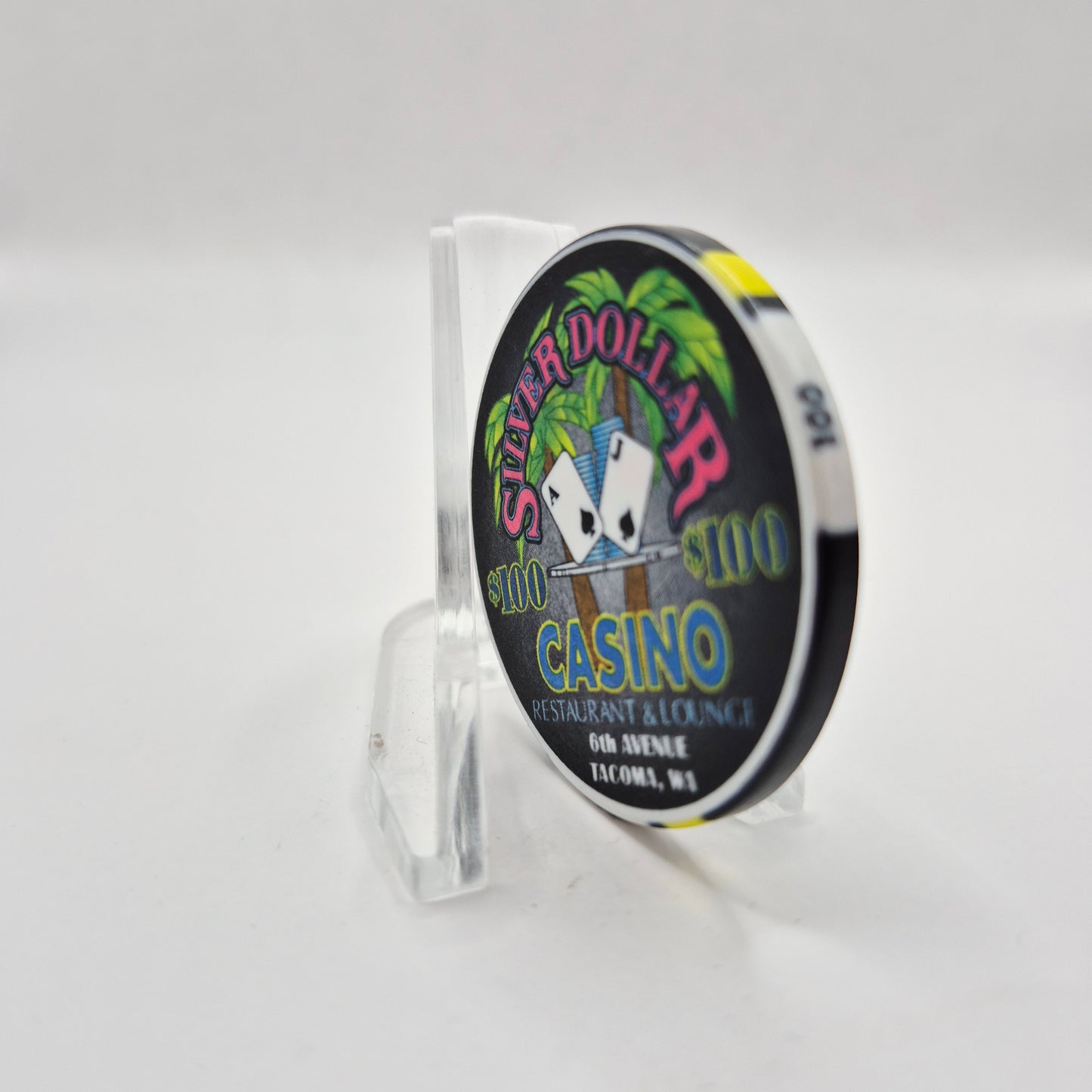 Silver Dollar Casino Card Room Tacoma Washington 6th Avenue $100 Casino Chip