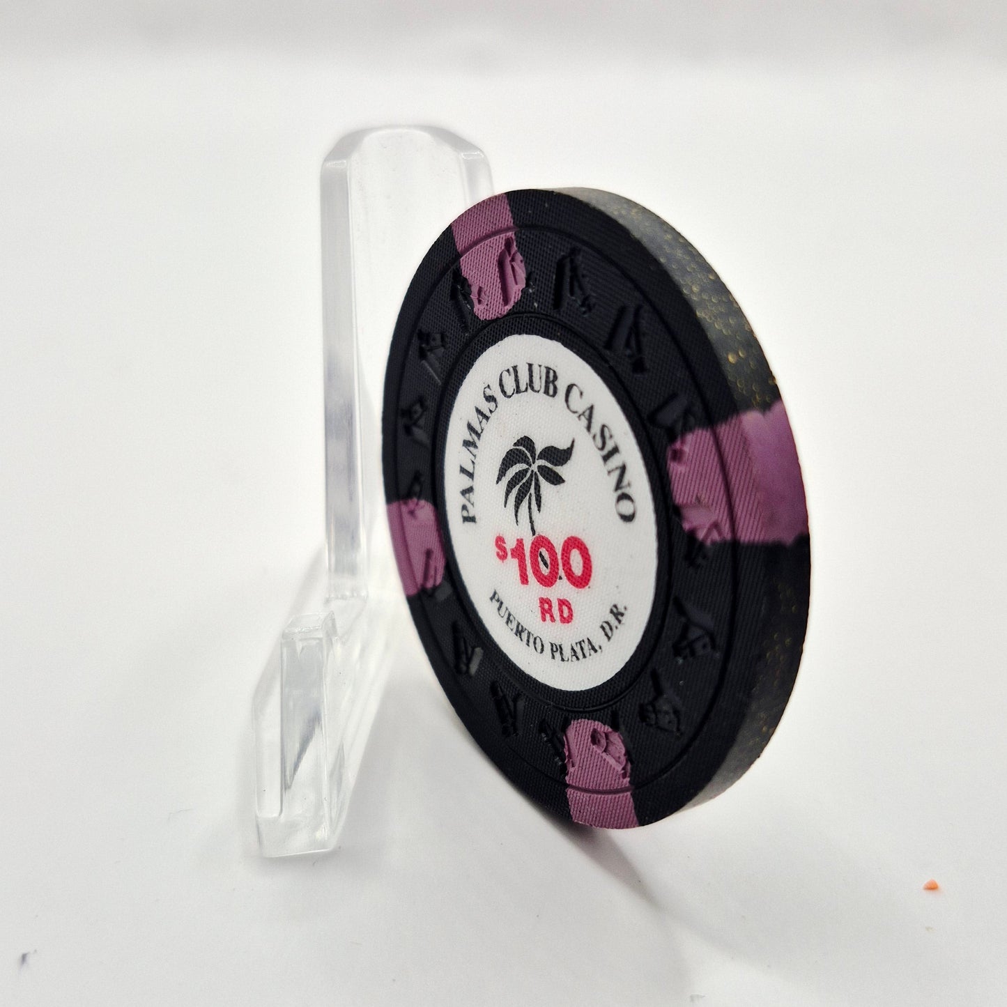 Palmas Club Casino Puerto Plata Dominican Republic $100 RD Casino Chip CG080666