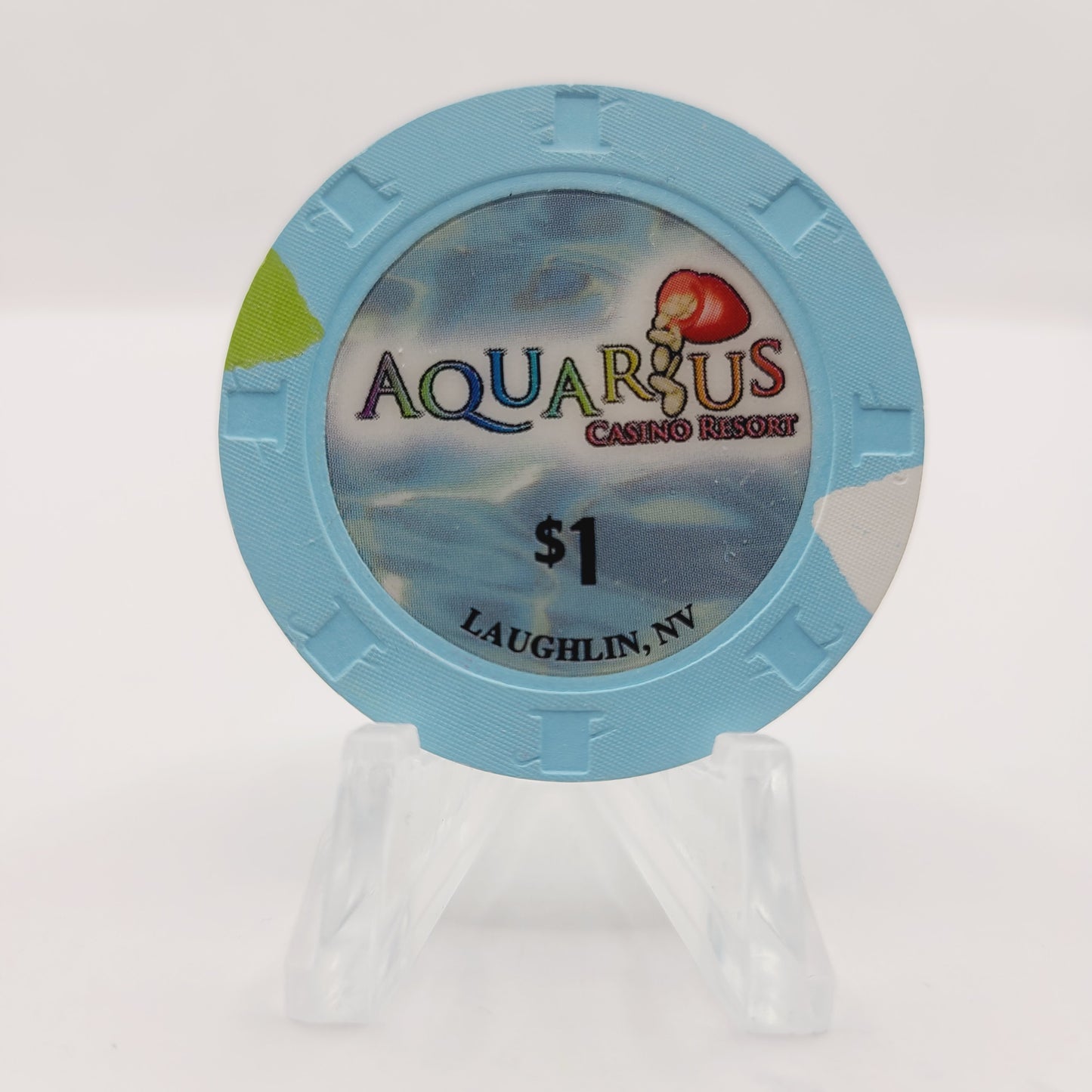 Aquarius Casino Laughlin Nevada 2006 $1 Casino Chip E5784