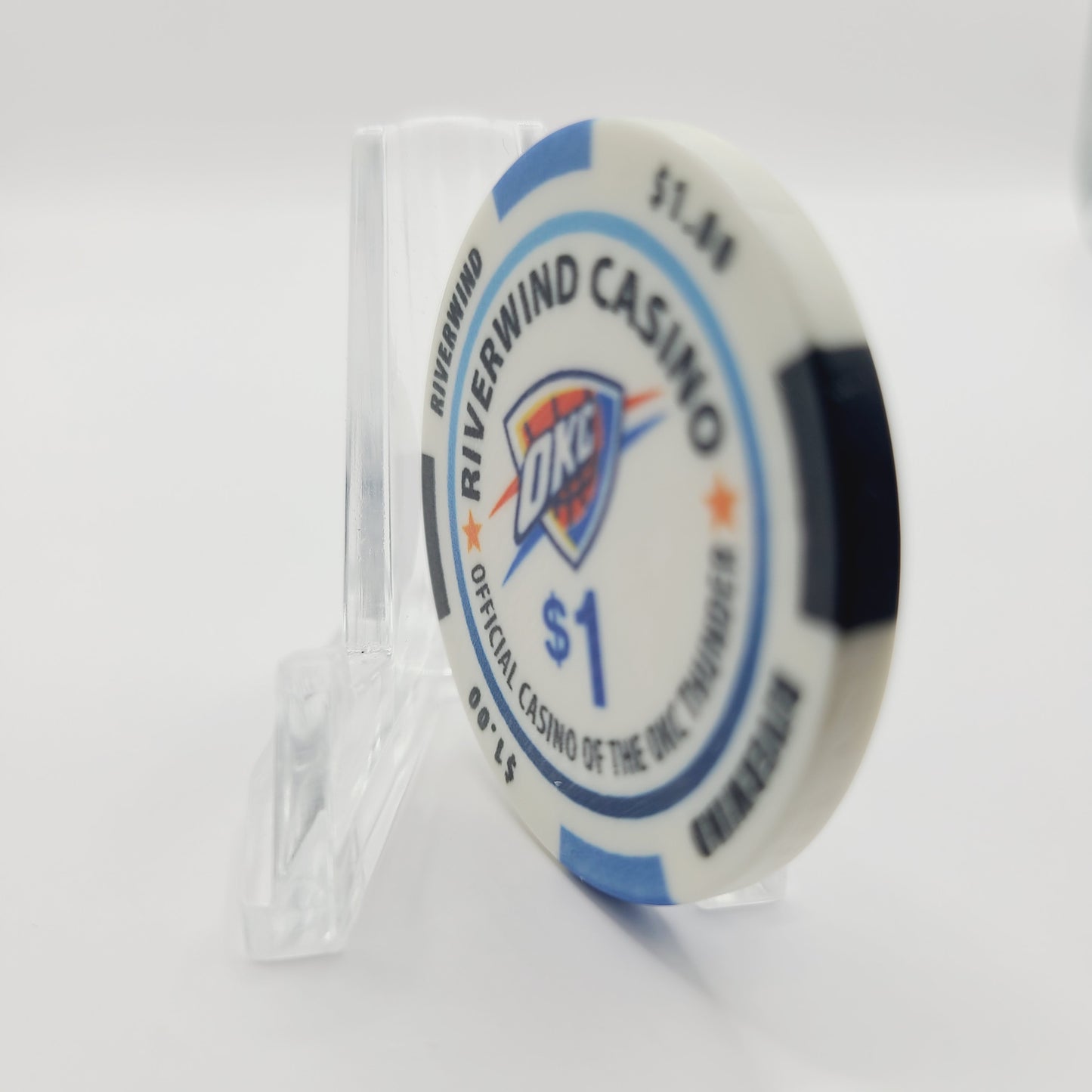 Riverwind Casino Norman Oklahoma "OKC THUNDER" $1 Casino Chip