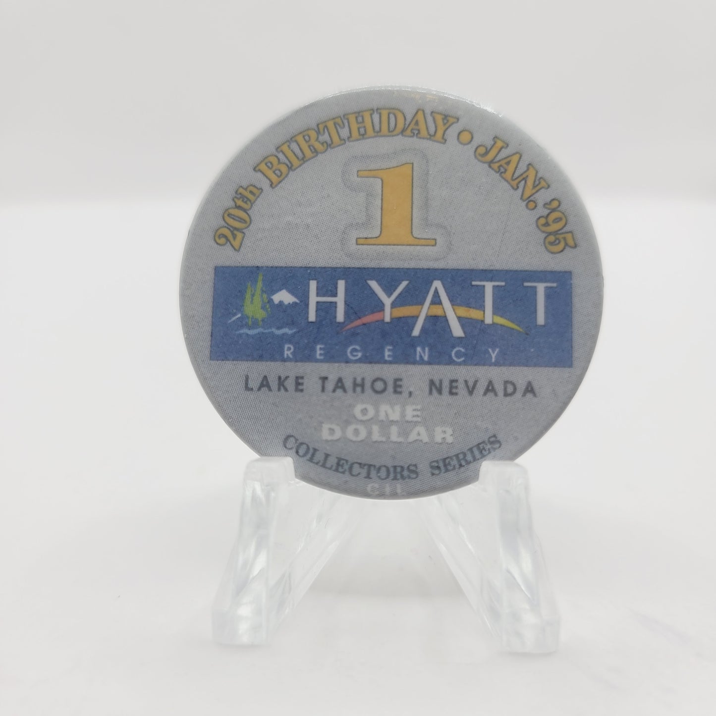 Hyatt Regency Resort Casino Lake Tahoe Nevada 1995 "20th Birthday"$1 Pro-Tech Token