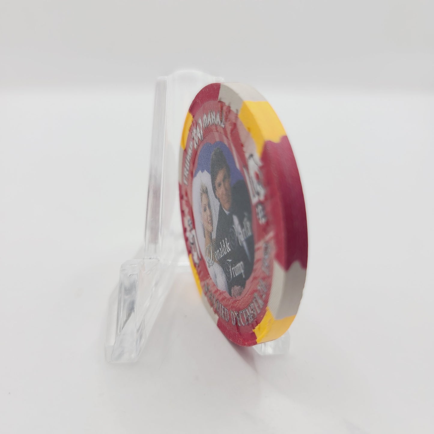 Trump Taj Mahal Hotel Casino Las Vegas Nevada 1993 "Donald & Marla Trump" $5 Casino Chip