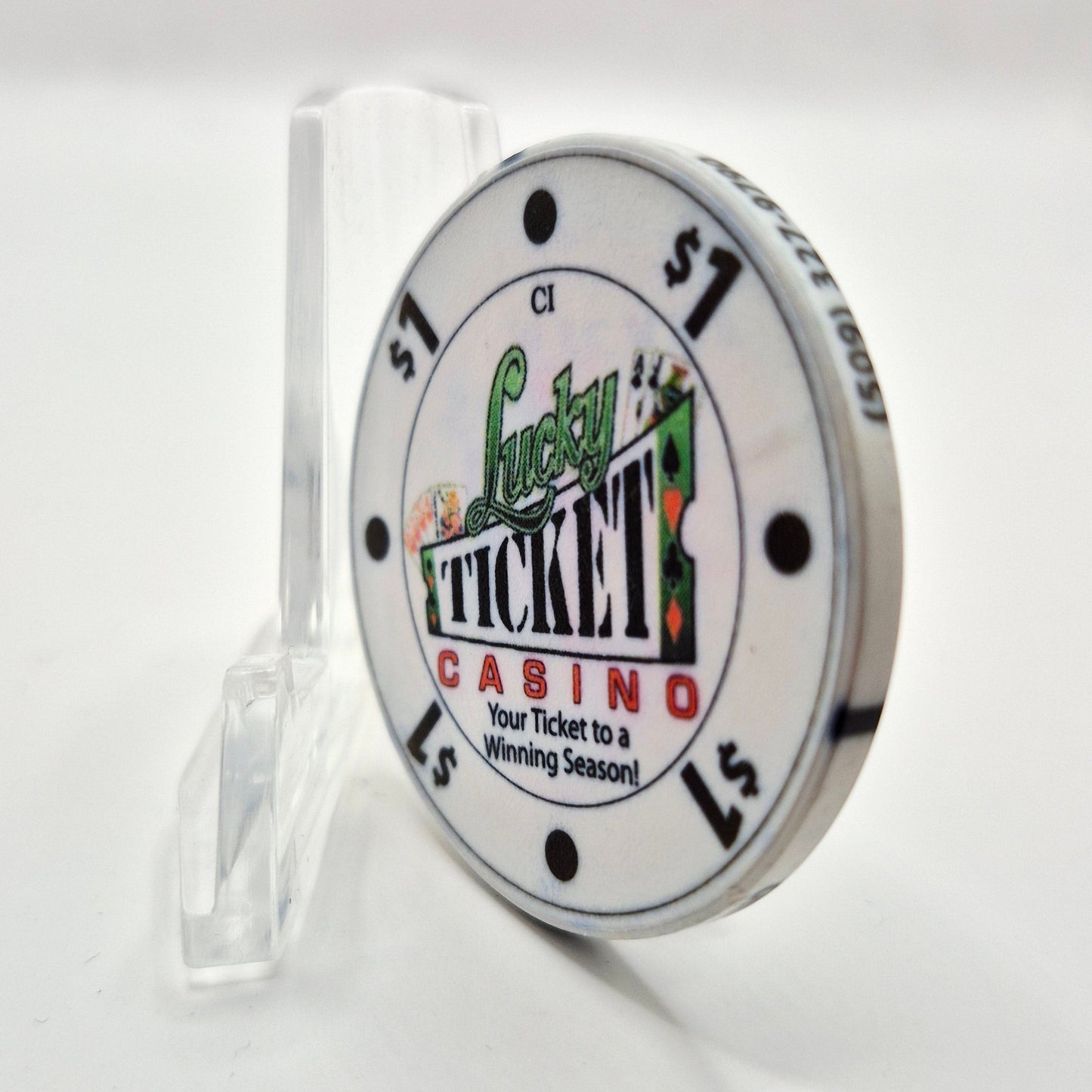 Lucky Ticket Casino Card Room Spokane Washington $1 Casino Chip