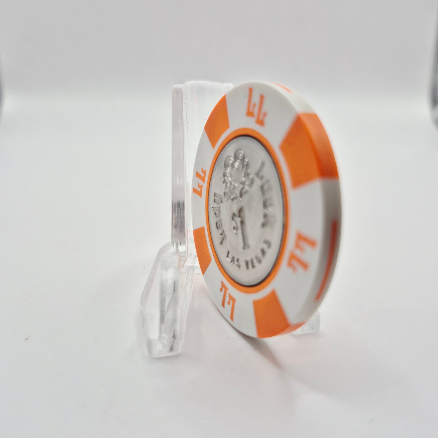 Lady Luck Hotel Casino Las Vegas Nevada 1980's "Coin Inlay" $1 Casino Chip N1842.P1