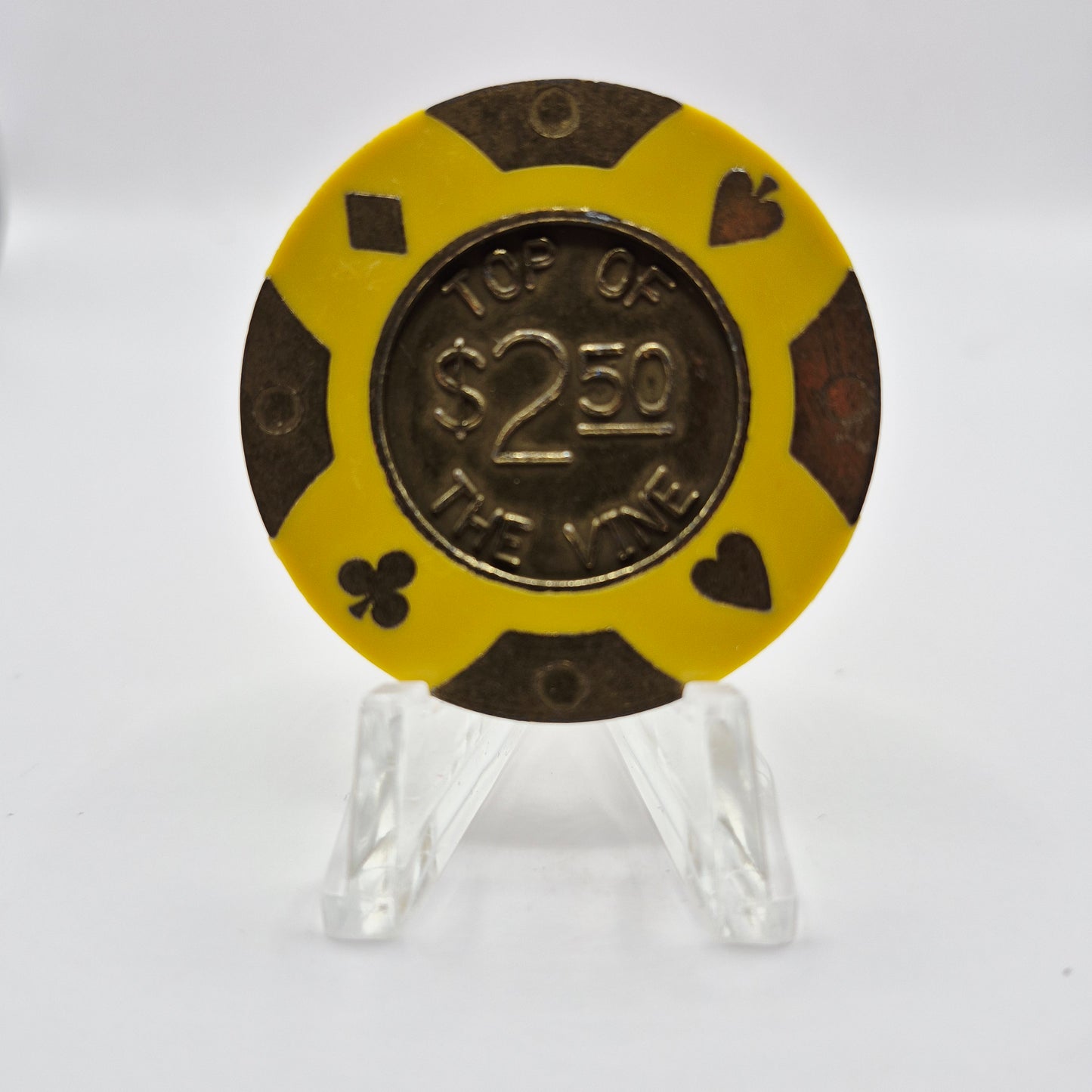 Top of the Vine Card Room Lebec California ""Brass Core" $2.50 Casino Chip