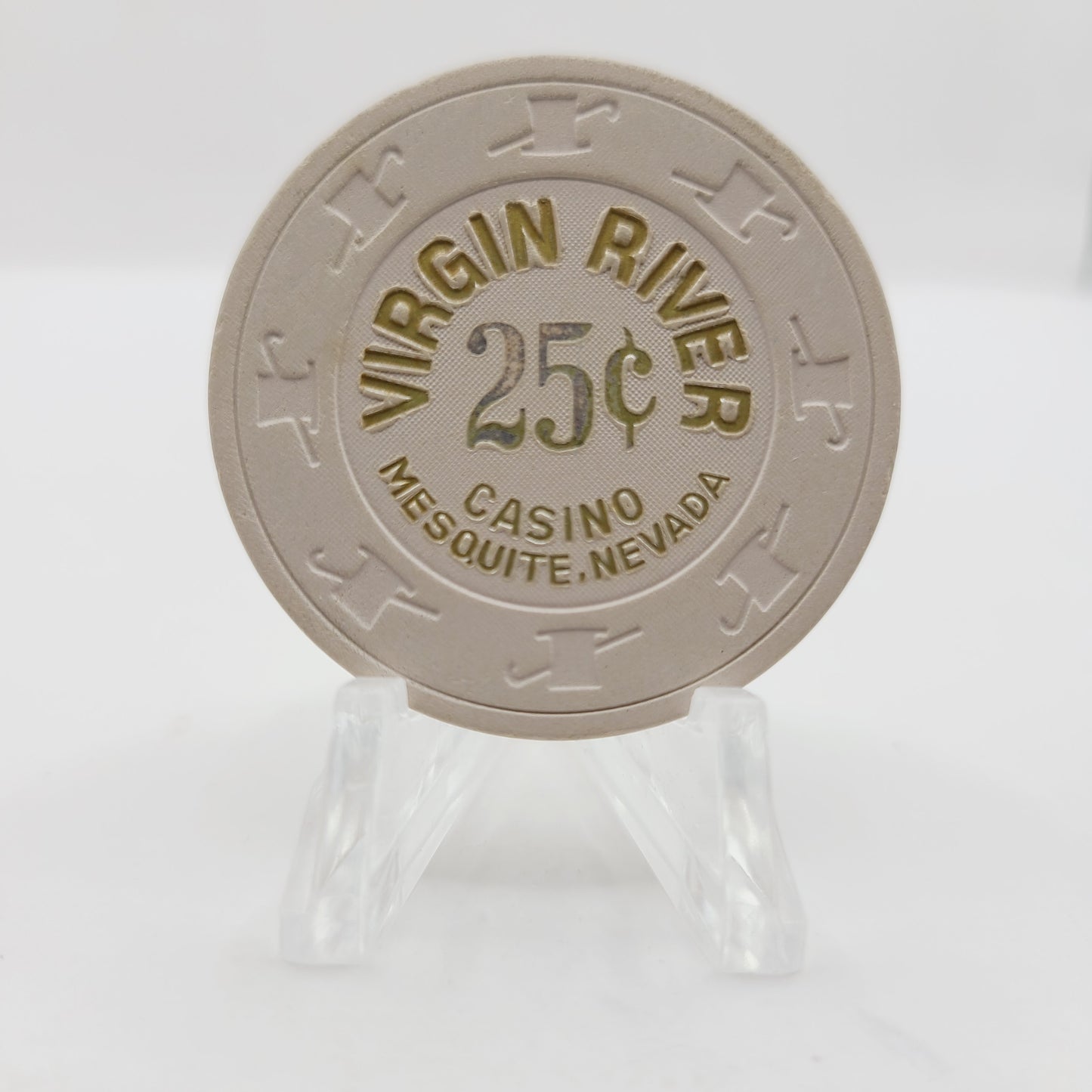 Virgin River Hotel Casino Mesquite Nevada 1990 $.25 Casino Chip N3396