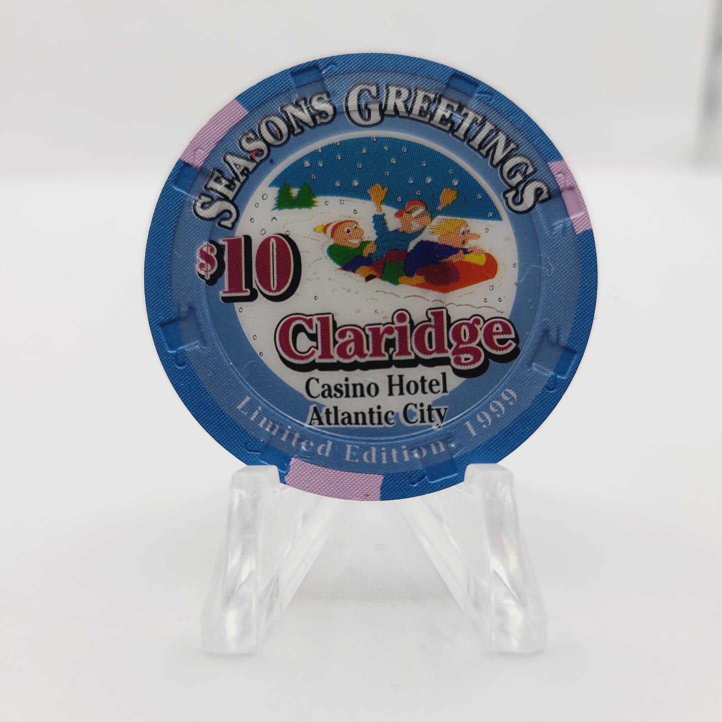 Claridge Hotel Casino Atlantic City New Jersey 1999 $10 Casino Chip