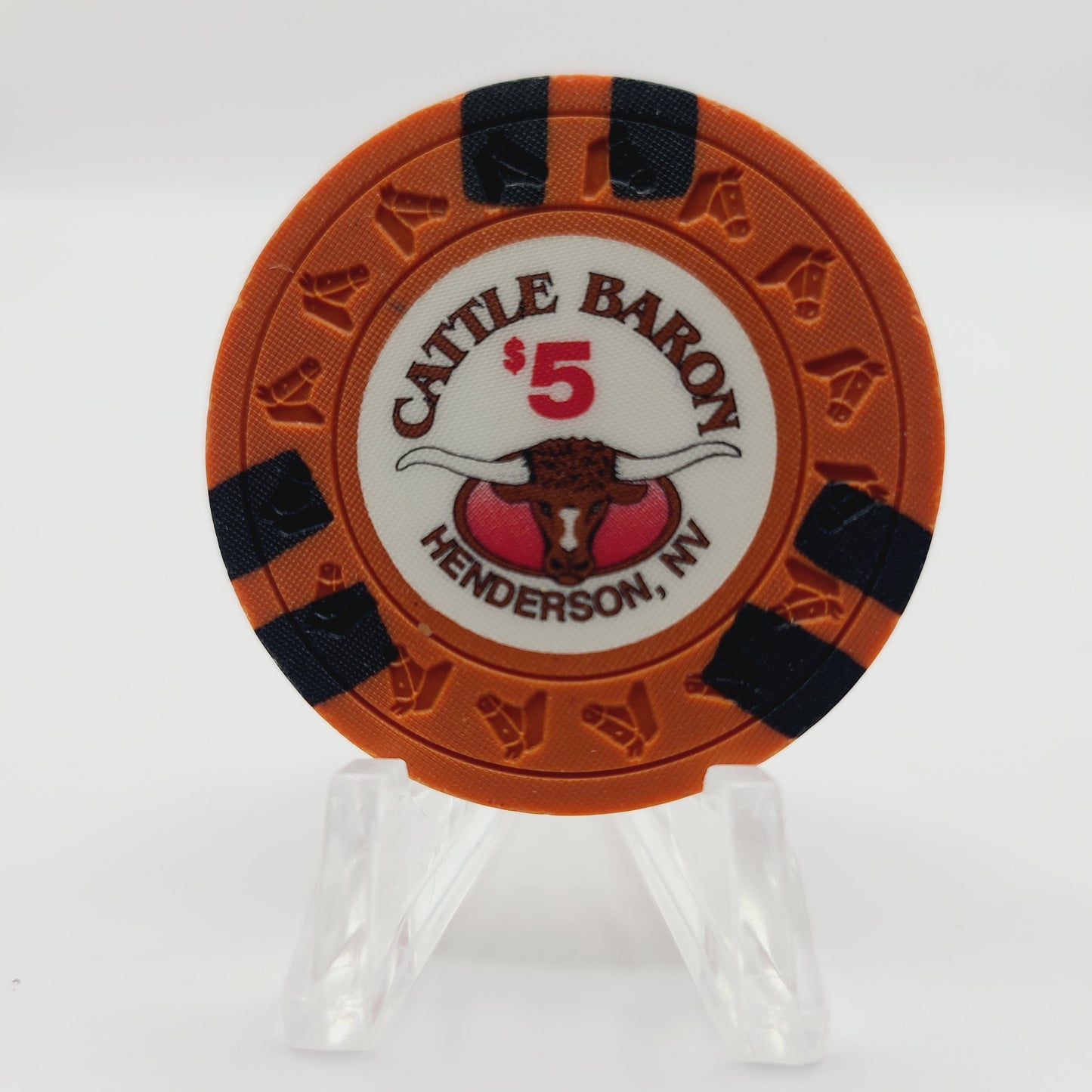 Cattle Baron Casino Henderson Nevada 1991 $5 Casino Chip N1455