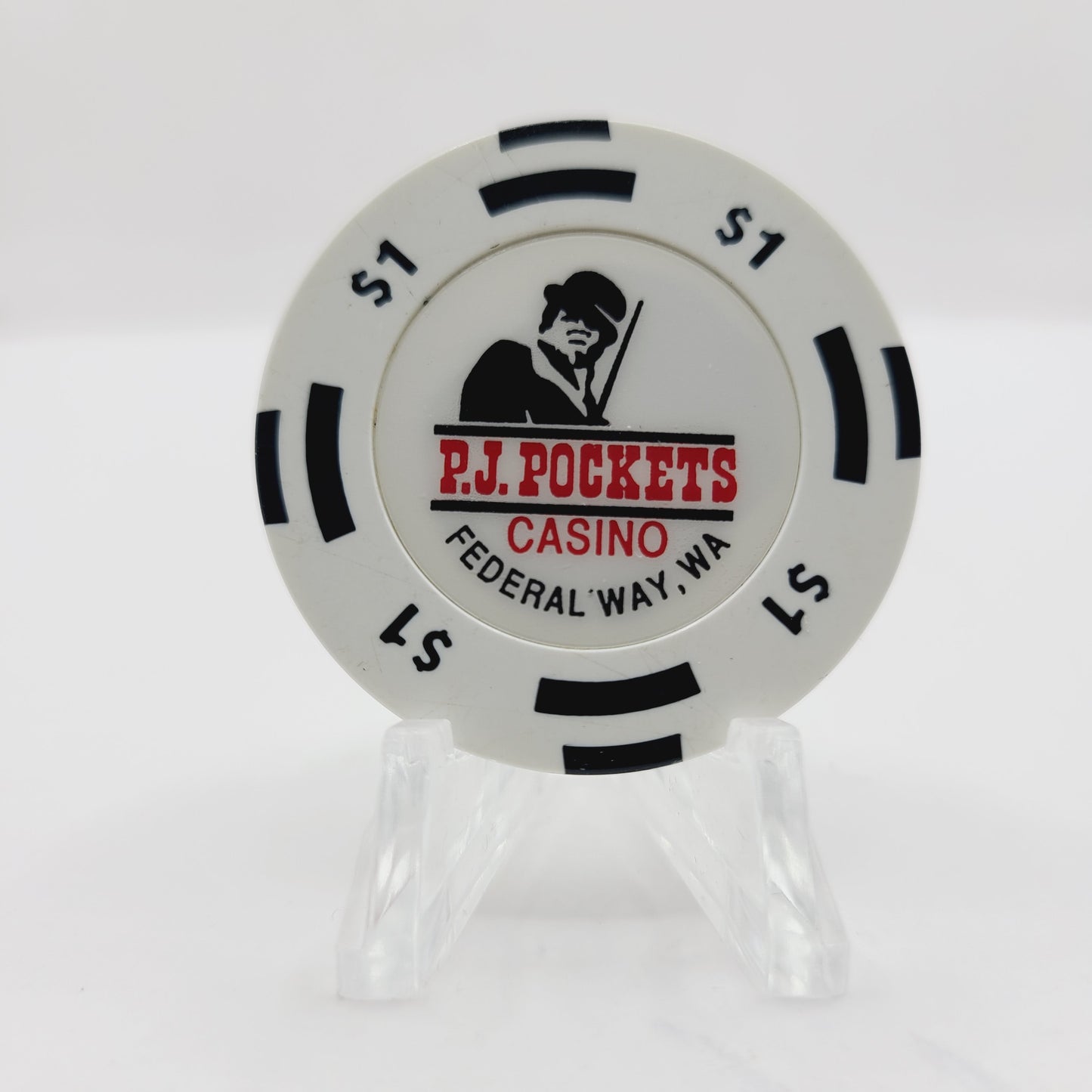 PJ Pockets Casino Federal Way Washington $1 Casino Chip