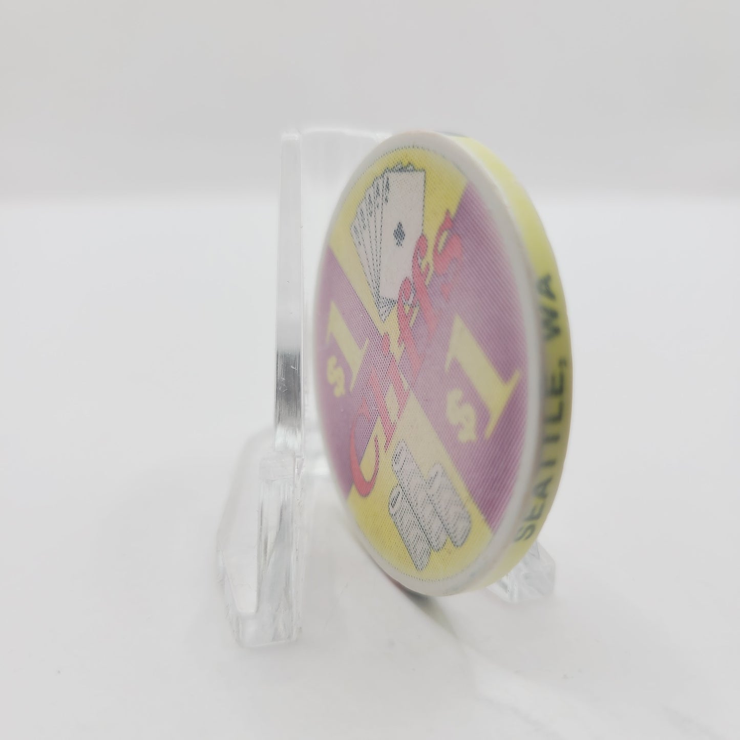 Cliff's Card Room Shoreline Washington $1 Casino Chip (Worn)