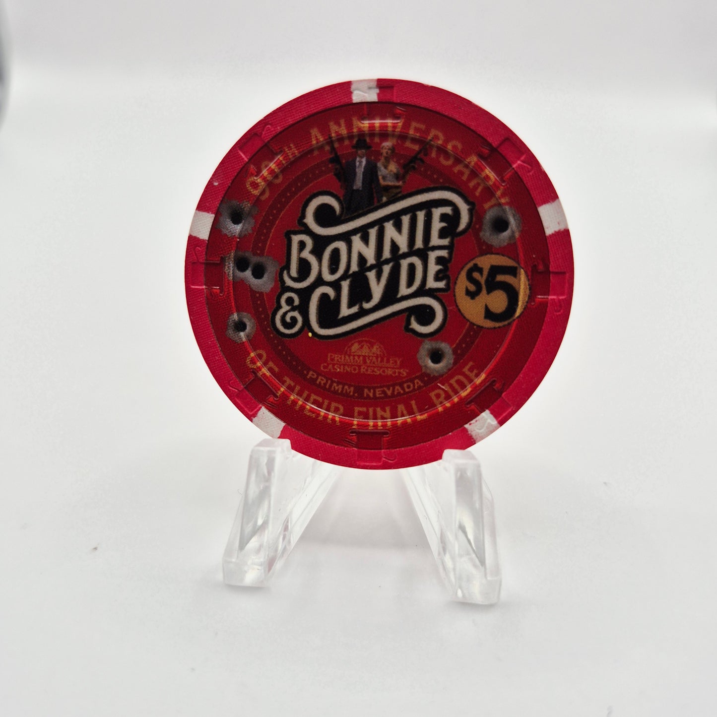 Primm Valley Resort & Casino Primm Nevada 2024 "Bonnie and Clyde" $5 Casino Chip