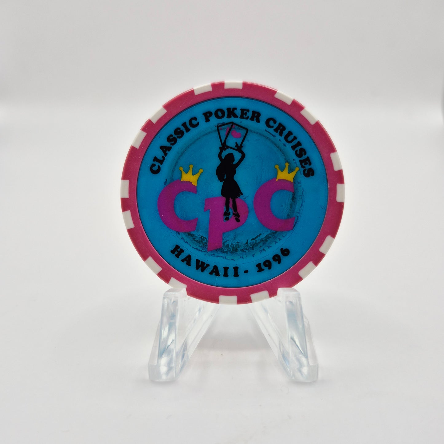 Classic Poker Cruises-Wet Chips $5 "Hawaii 1996" Casino Chip CG036038