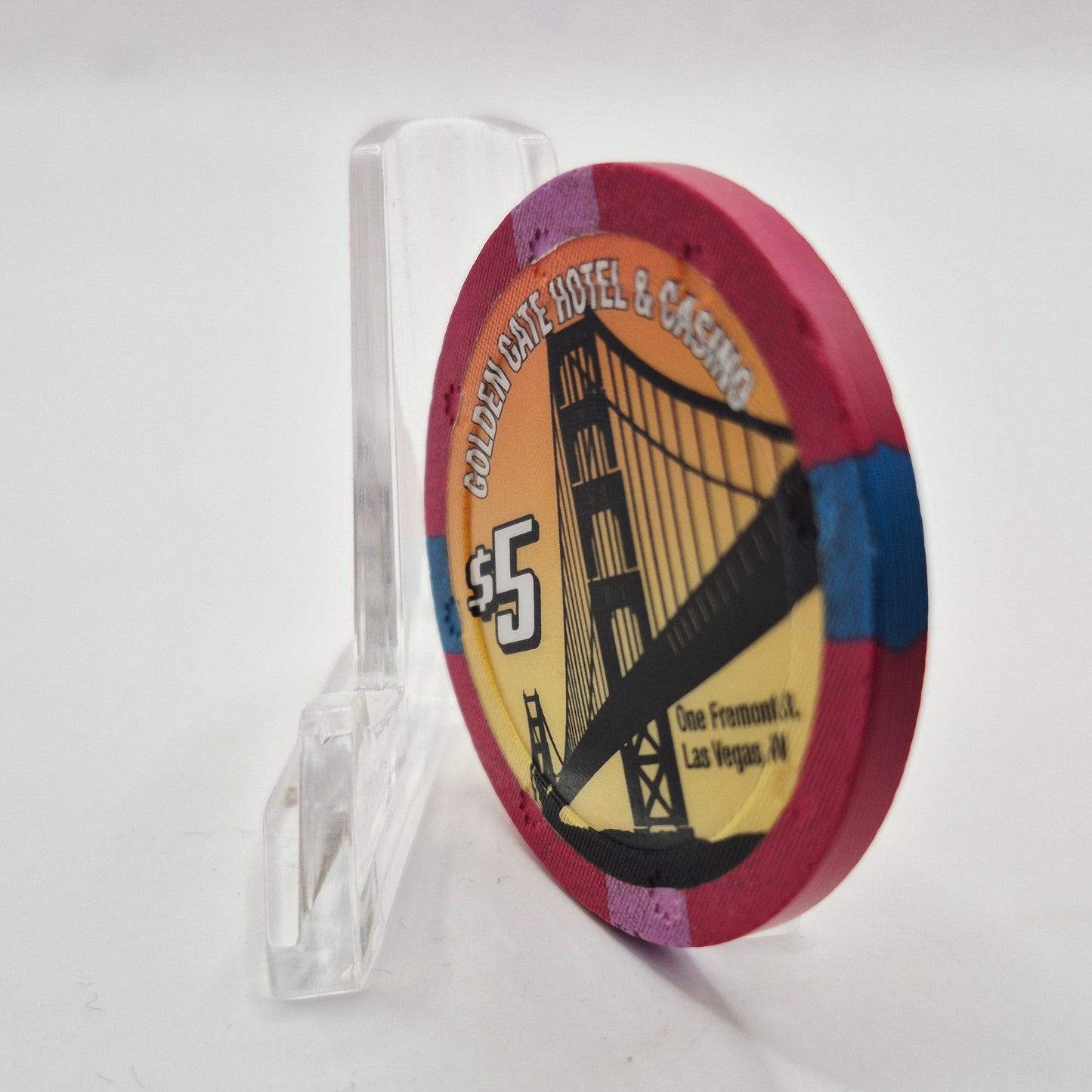 Golden Gate Hotel Casino Las Vegas Nevada 2000's $5 Casino Chip D0641