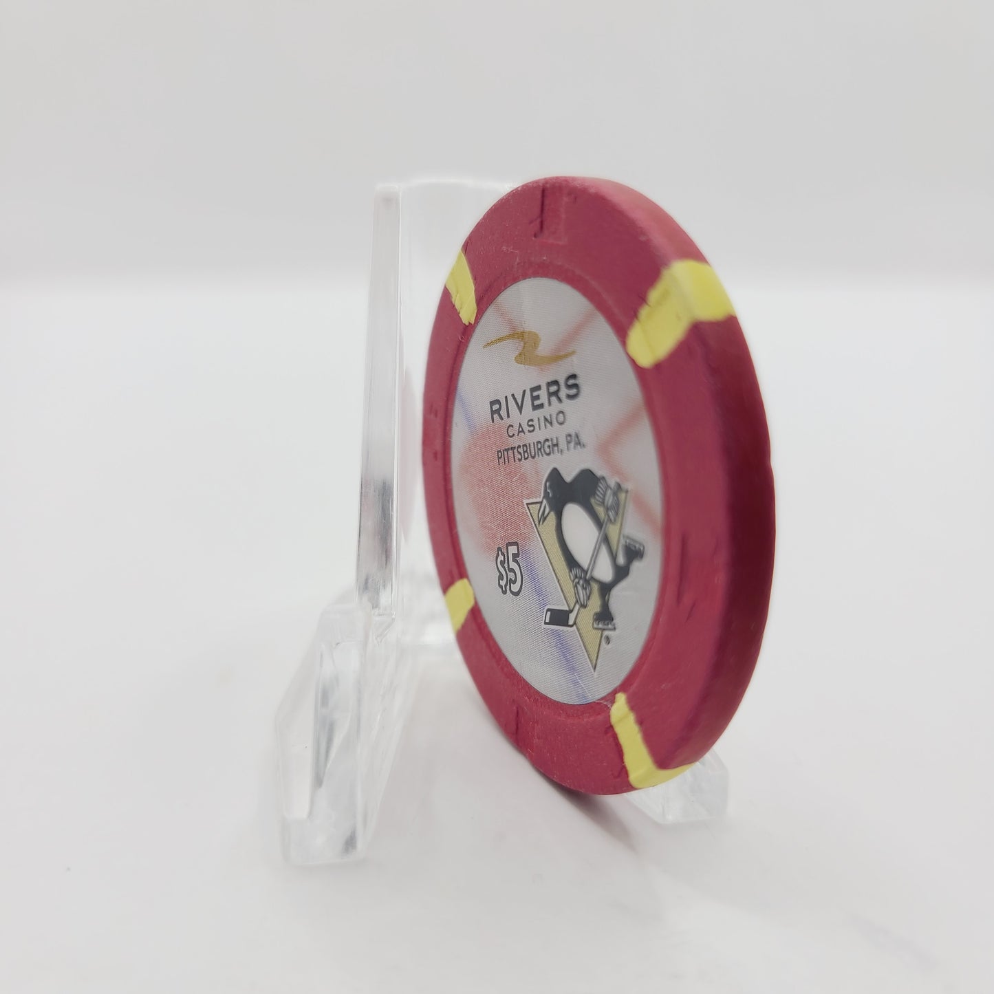 Rivers Casino Pittsburgh Pennsylvania 2017 "Pittsburgh Penguins" $5 Casino Chip