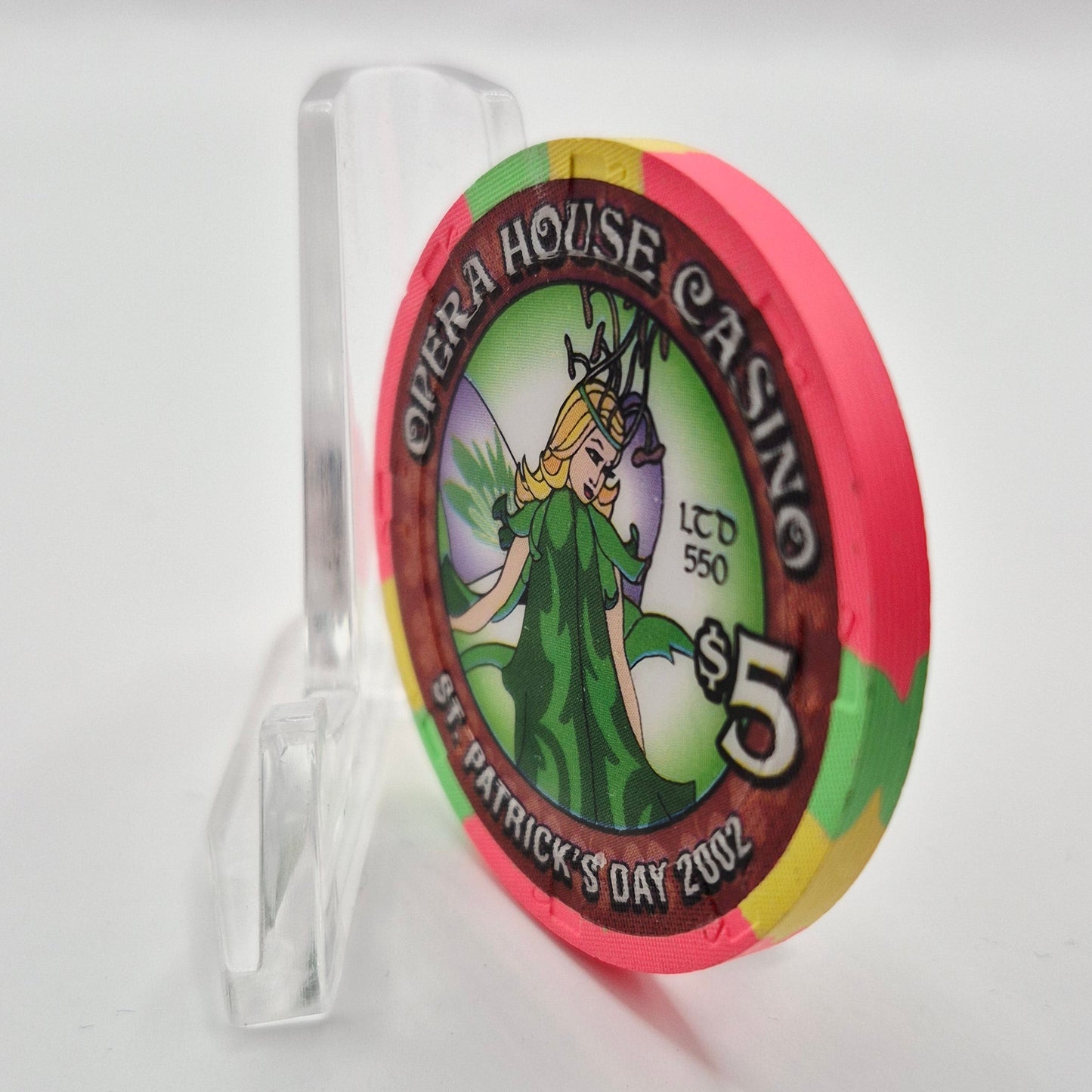 Opera House Casino Las Vegas Nevada 2002 'St Patrick's' Day $5 Casino chip V9271