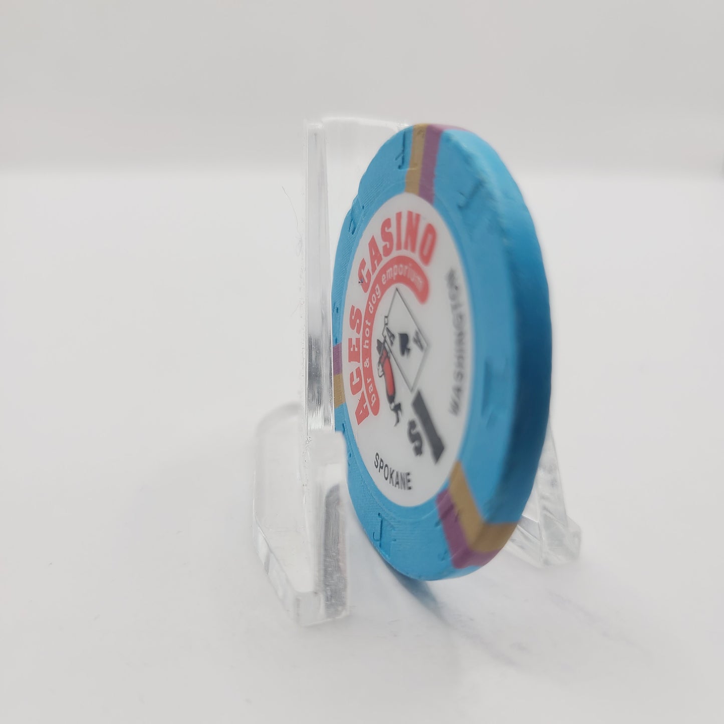 Aces Casino Card Room Spokane Washington $1 Casino Chip