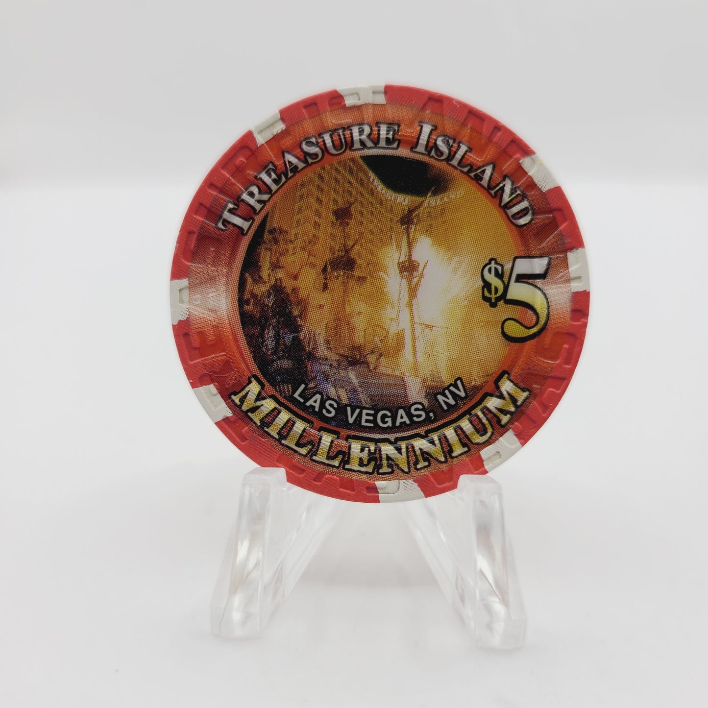 Treasure Island (TI) Hotel Casino Las Vegas Nevada 2000 "Millennium" $5 Casino Chip V5804