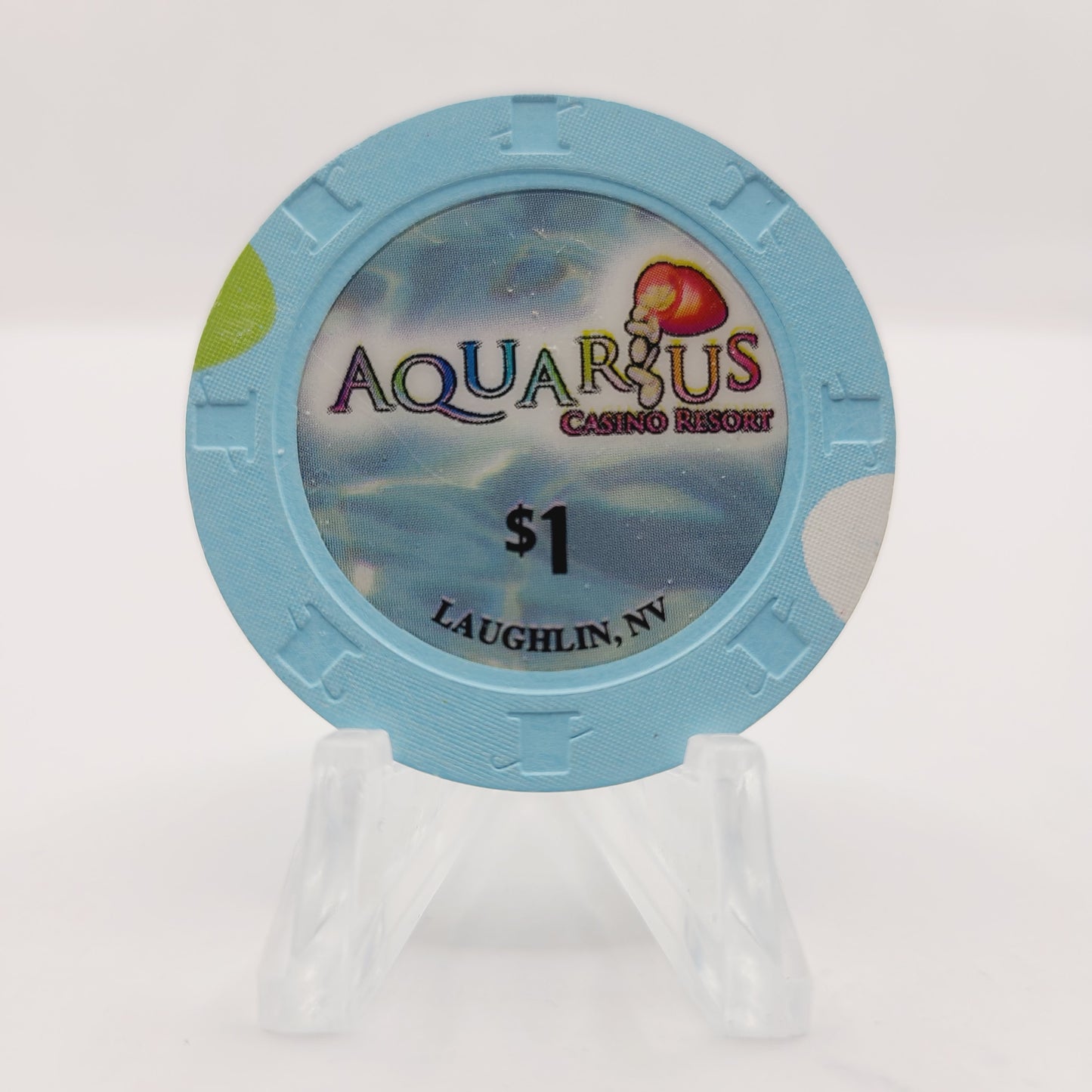 Aquarius Casino Laughlin Nevada 2006 $1 Casino Chip E5784