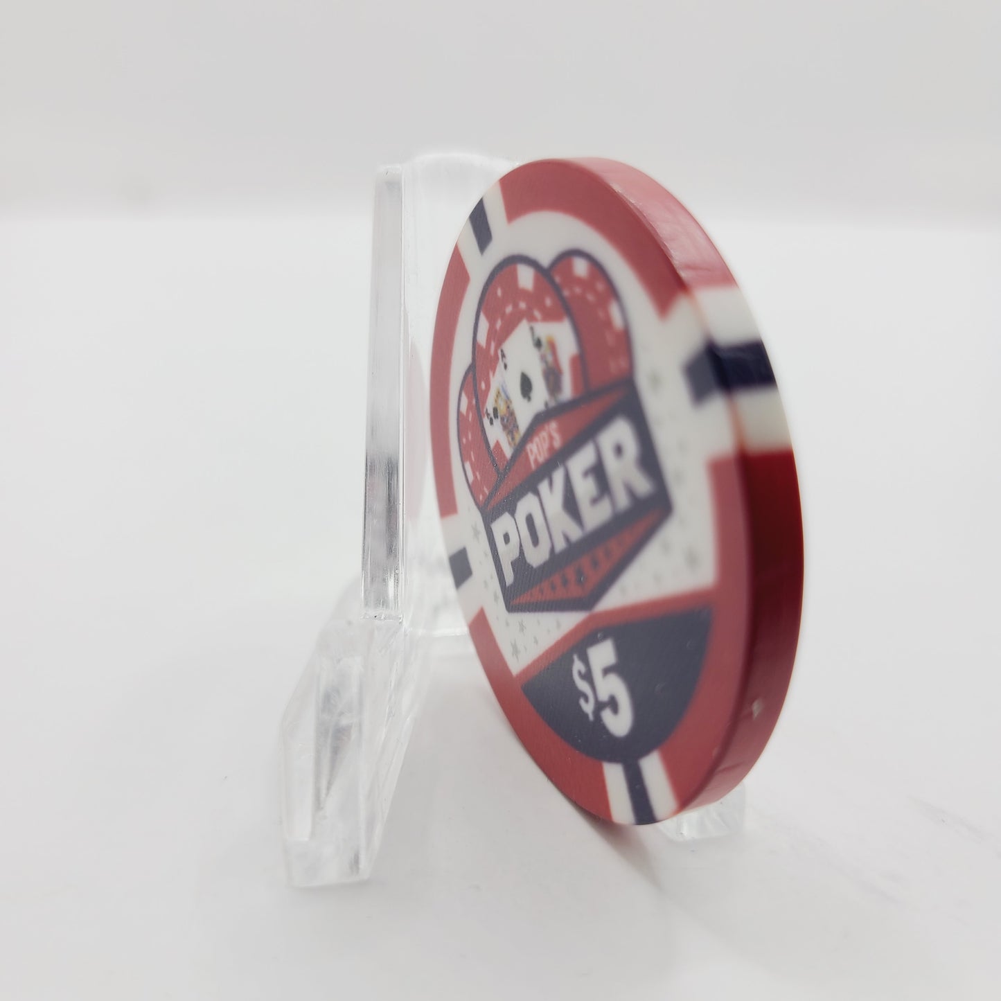 Pops Poker Room "Card Room" Richmond Virginia $5 Casino Chip