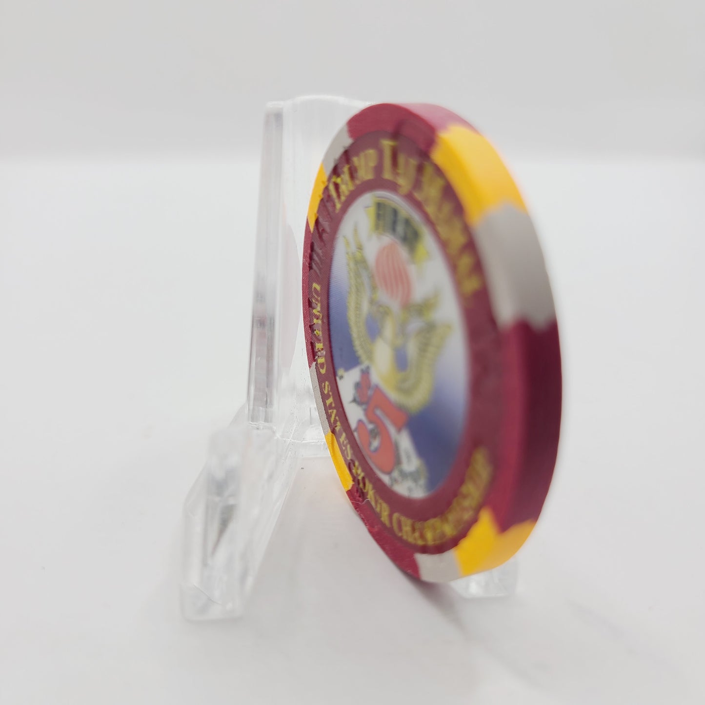 Trump Taj Mahal Hotel Casino Atlantic City New Jersey 1996 "US Poker Championship" $5 Casino Chip