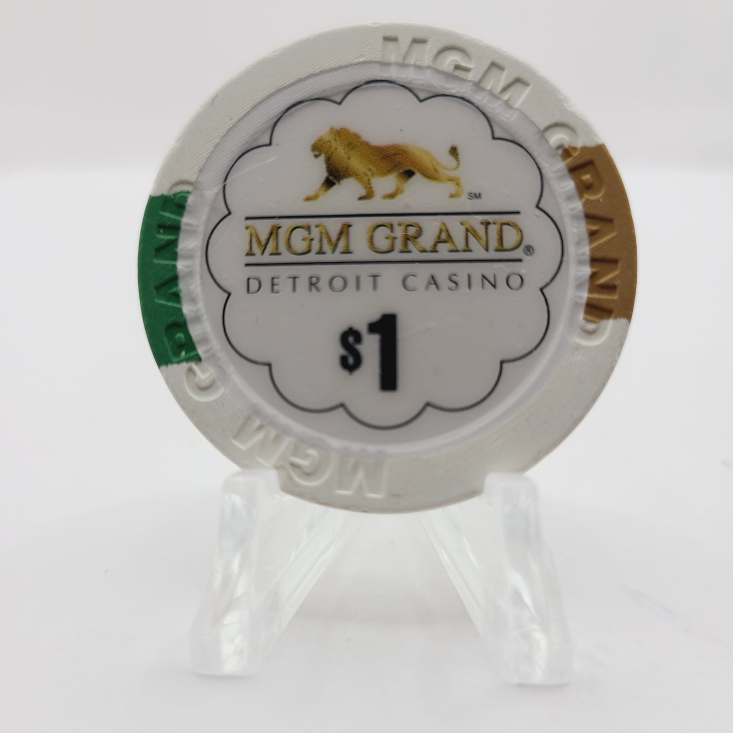 MGM Grand Hotel Casino Detroit Michigan $1 Casino Chip