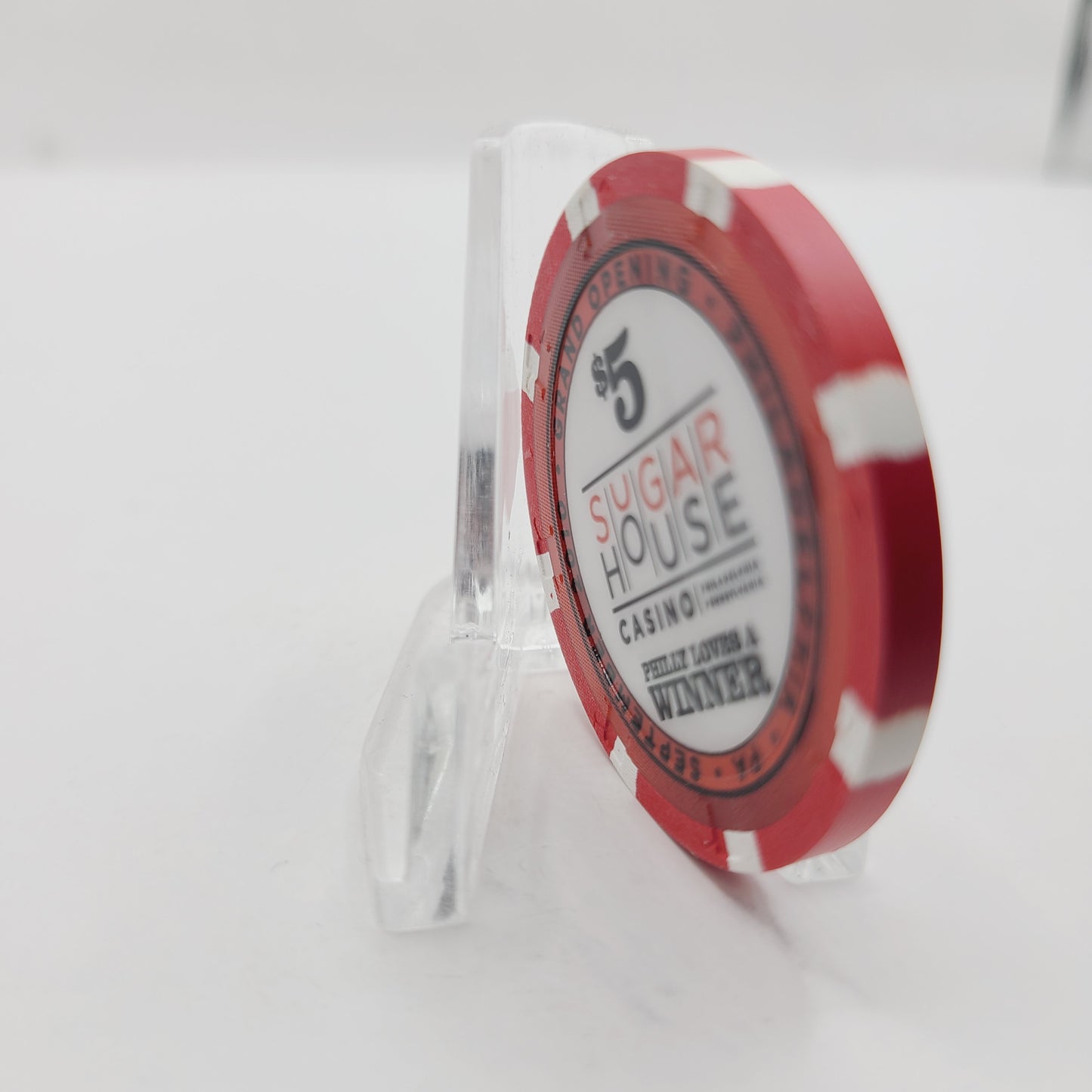 Sugar House Casino Philadelphia Pennsylvania 2010 "Grand Opening" $5 Casino Chip