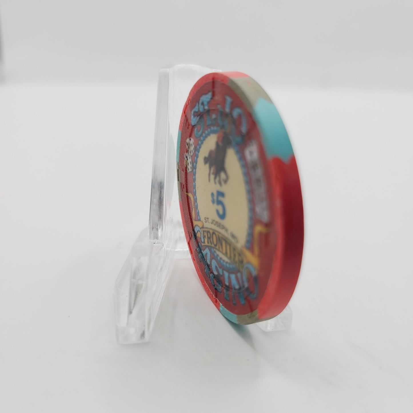 St. Jo Frontier Riverboat Casino St. Joseph Missouri $5 Casino Chip