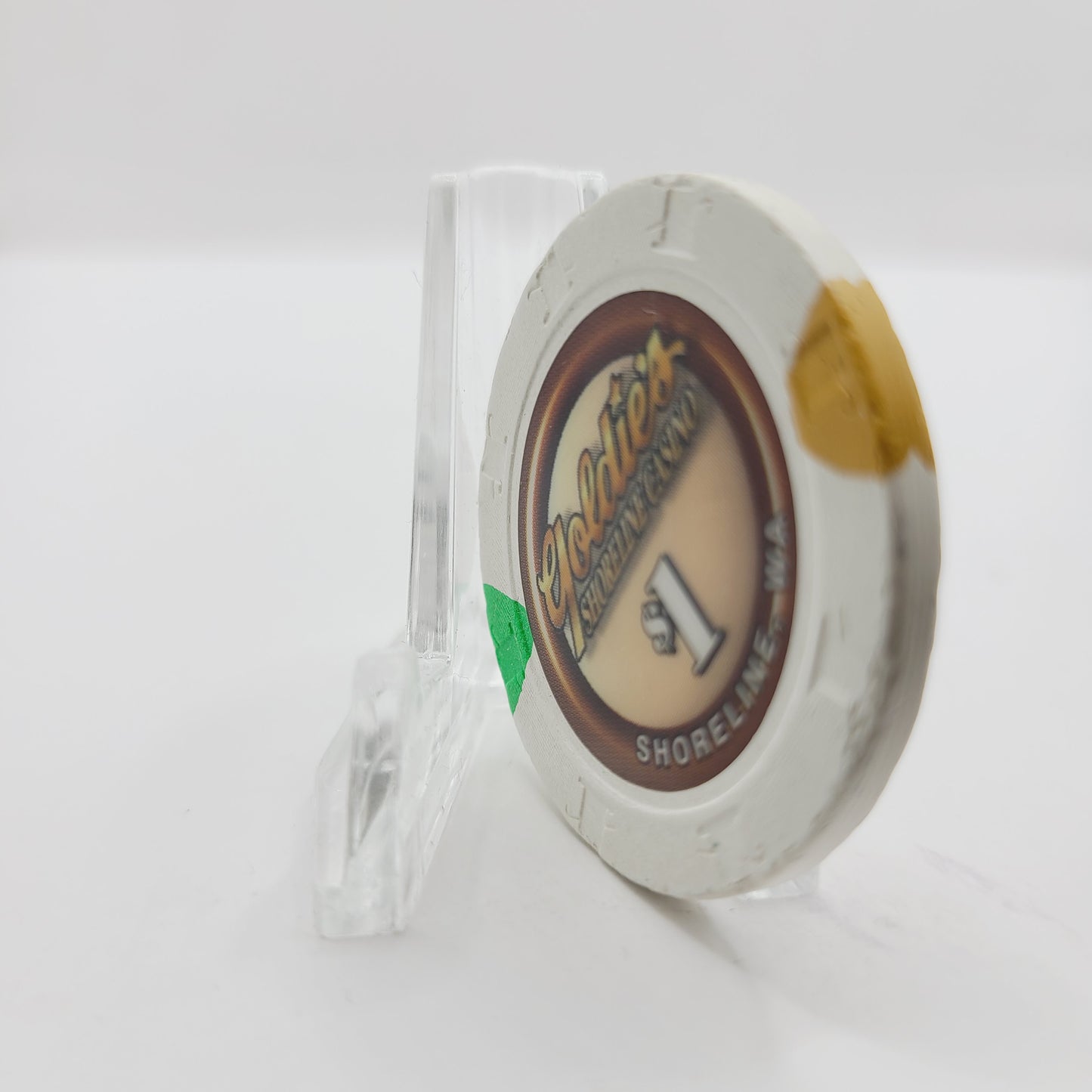 Goldie's Card Room Shoreline Washington $1 Casino Chip