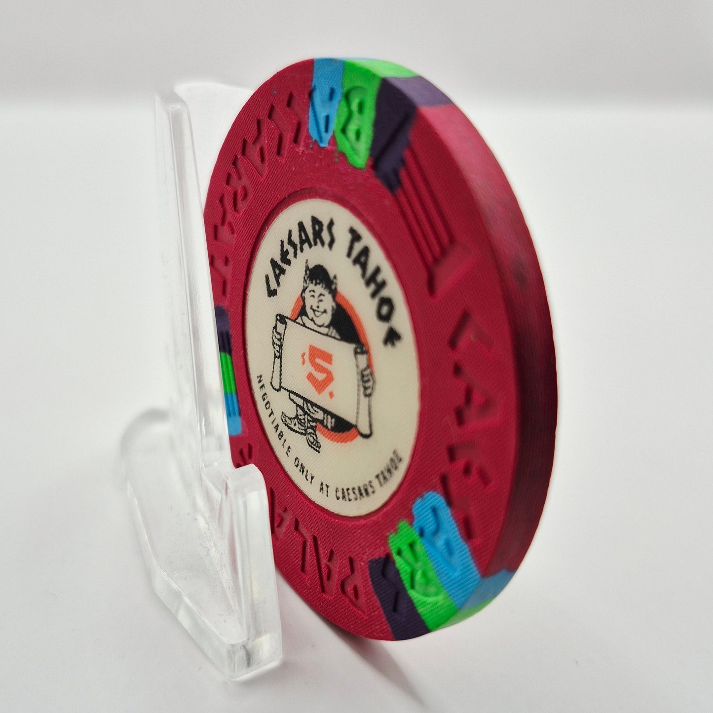 Caesars Tahoe Resort Casino Lake Tahoe Nevada 1980's $5 43 mm Baccarat Casino Chip N4685