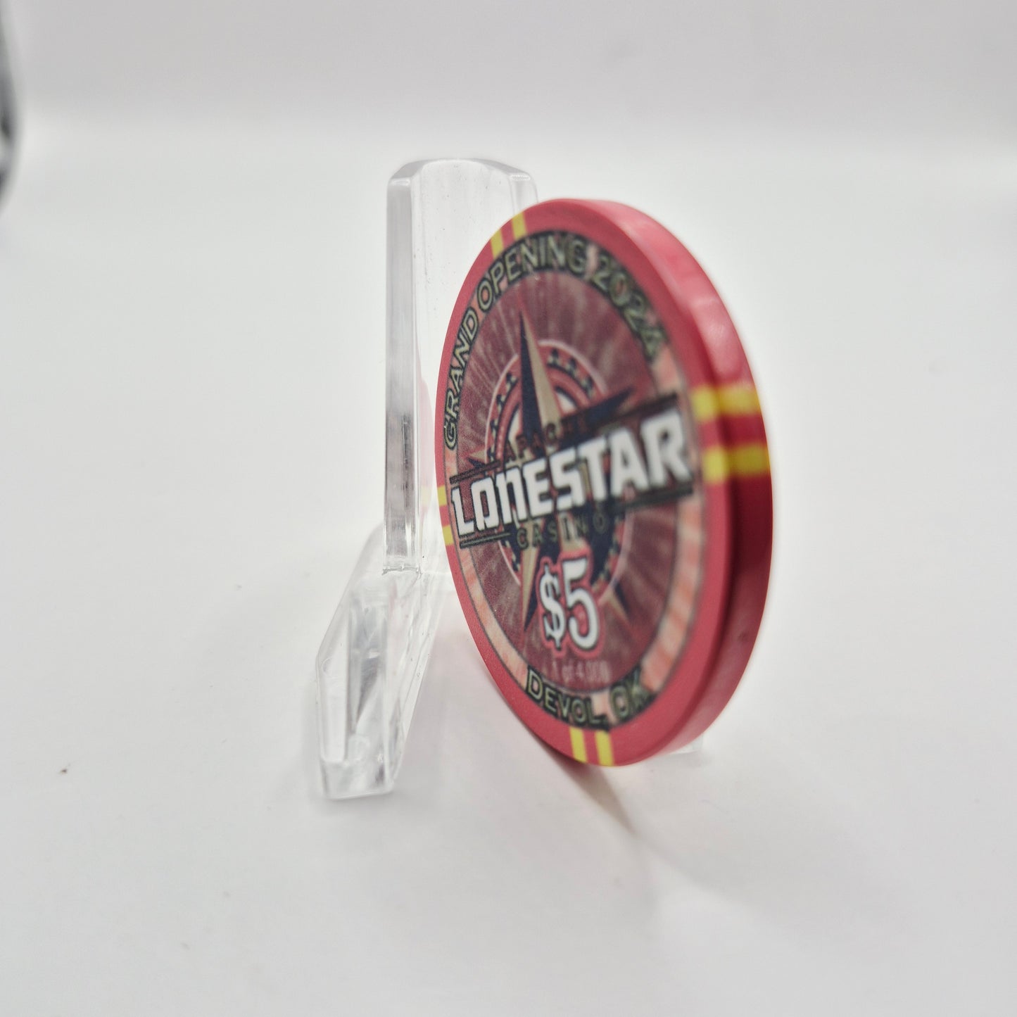Apache Lonestar Casino Devol Oklahoma 2024 "Grand Opening" $5 Casino Chip LMT 4000