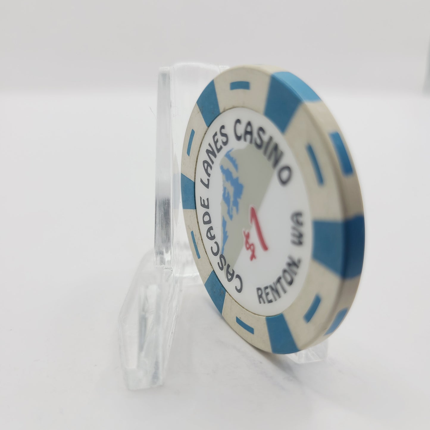 Cascade Lanes Casino Renton Washington $1 Casino chip