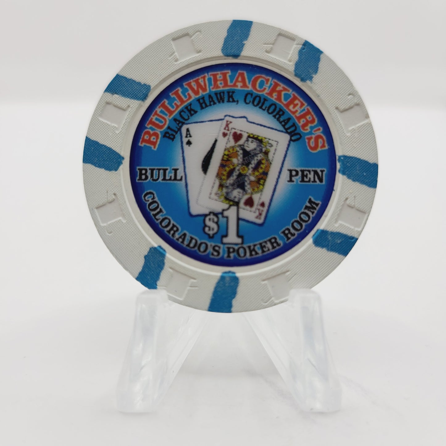 Bullwhacker's Bullpen Casino Black Hawk Colorado $1 Casino Chip